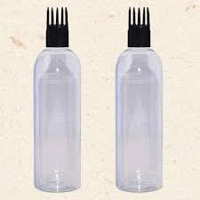 MAPPERZ Root Comb Applicator Bottle - 1oz Empty Cylindrical Bottle for Hair Oil, Shampoo, Medicine & Dye | Includes Applicator Brush | Perfect for Hair Root Treatment & Scalp Care | 1-Pack