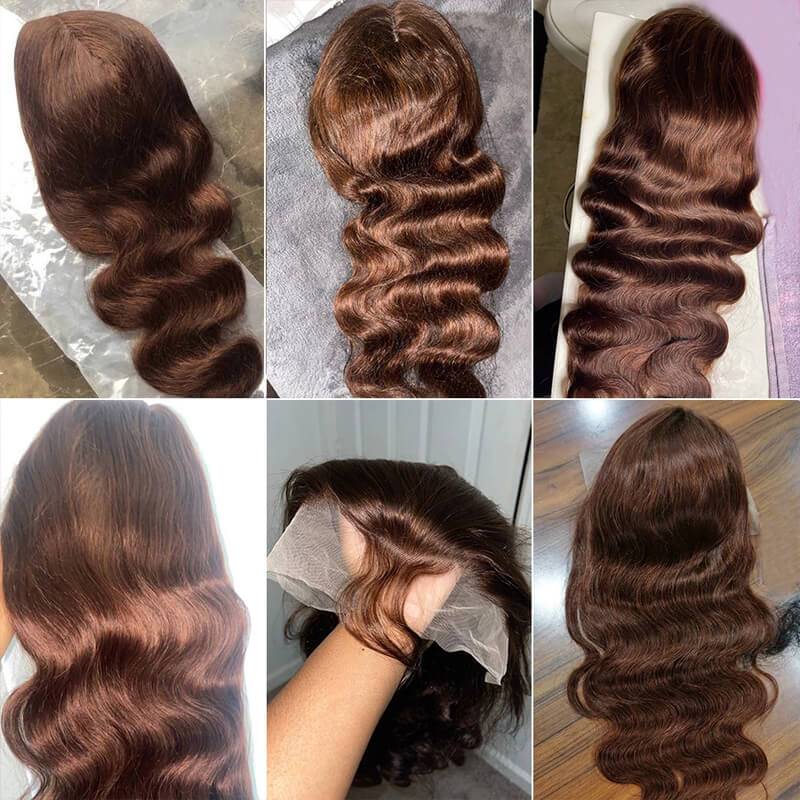 Eullair Perfect Chocolate Brown Lace Frontal Human Hair Wig - Natural Looking 13x4 HD Lace Wig for Black Women | TikTok Viral Hairpiece for Everyday Wear & Special Occasions