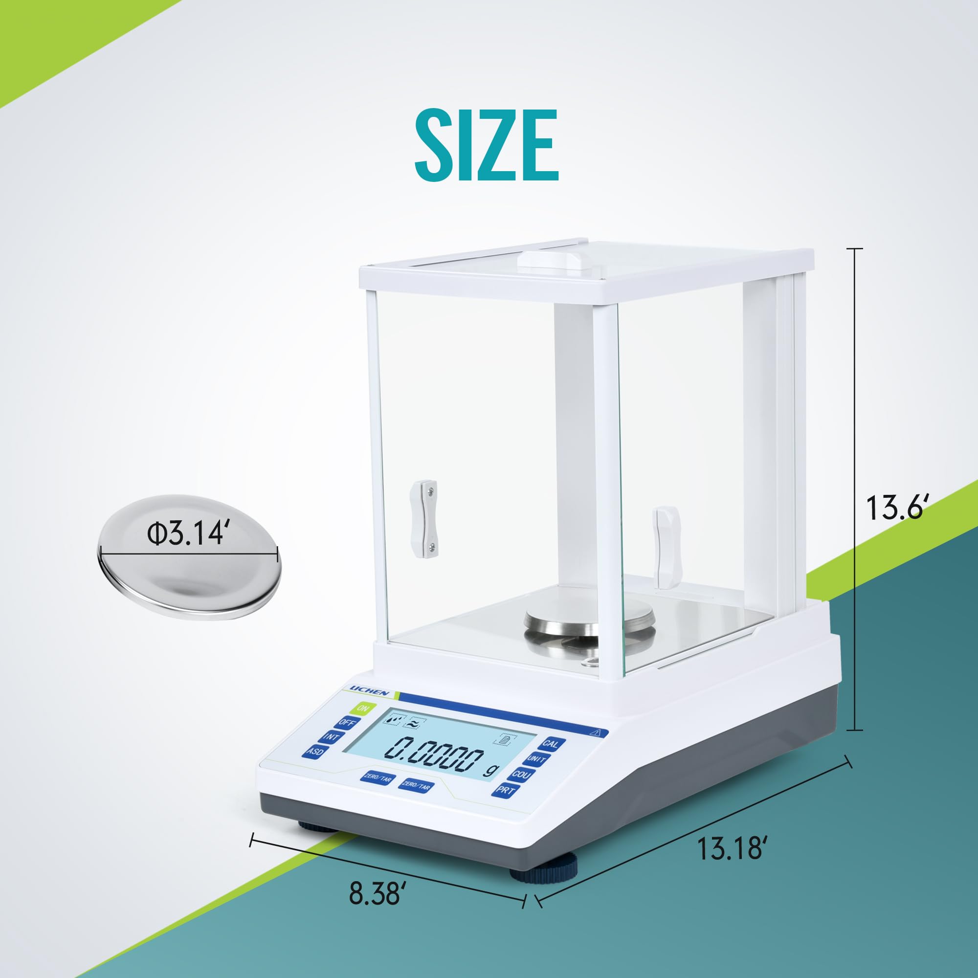 LICHEN 120g x 0.1mg High Precision Digital Analytical Balance - 0.0001g Accuracy Lab Scale for Jewelry, Pharmacy & Laboratory Use | Perfect for Gold Weighing, Chemical Measurement & Scientific Research