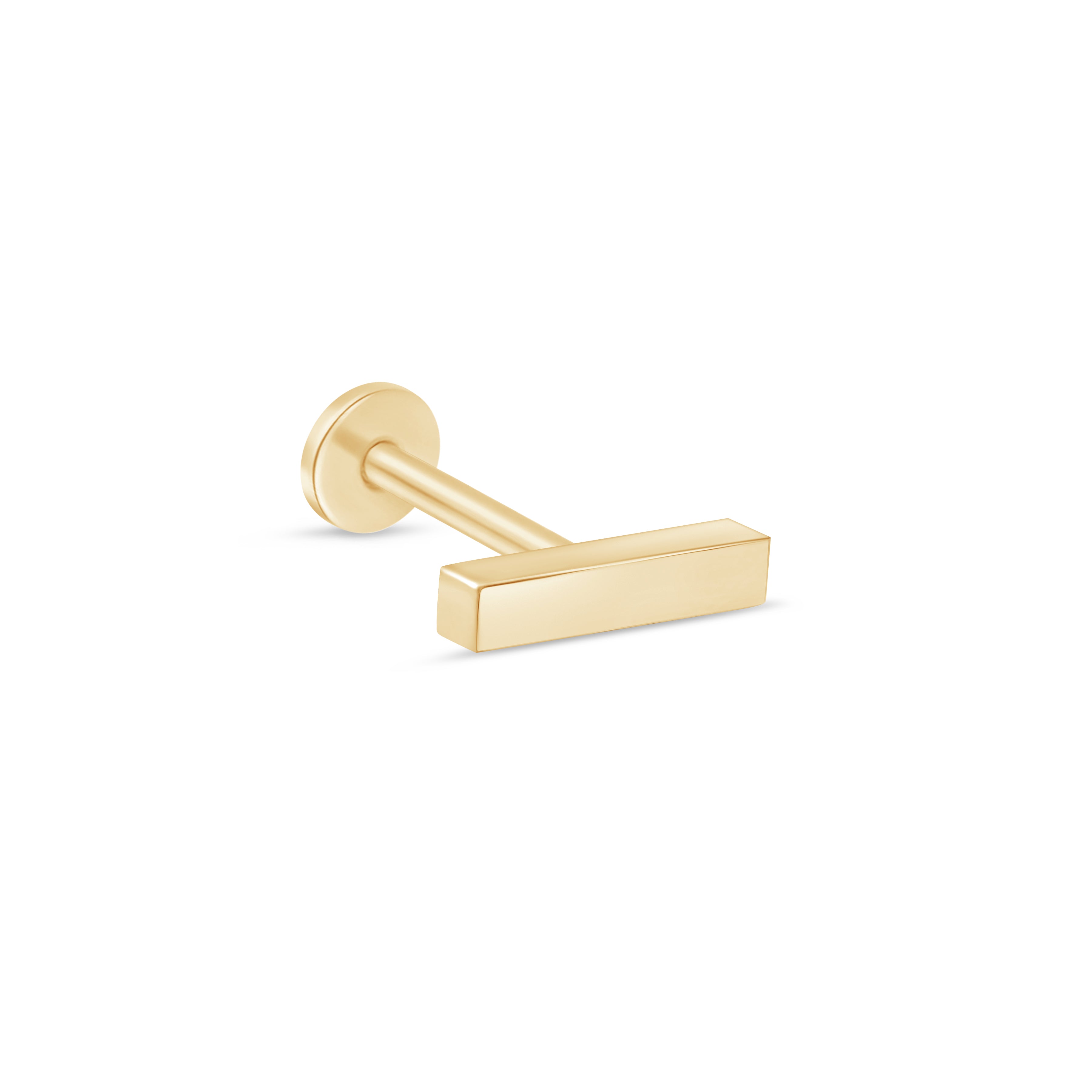 14k Solid Yellow Gold Flat Back Stud Earrings - Hypoallergenic & Tarnish-Free - Perfect for Everyday Wear, Gifts & Special Occasions