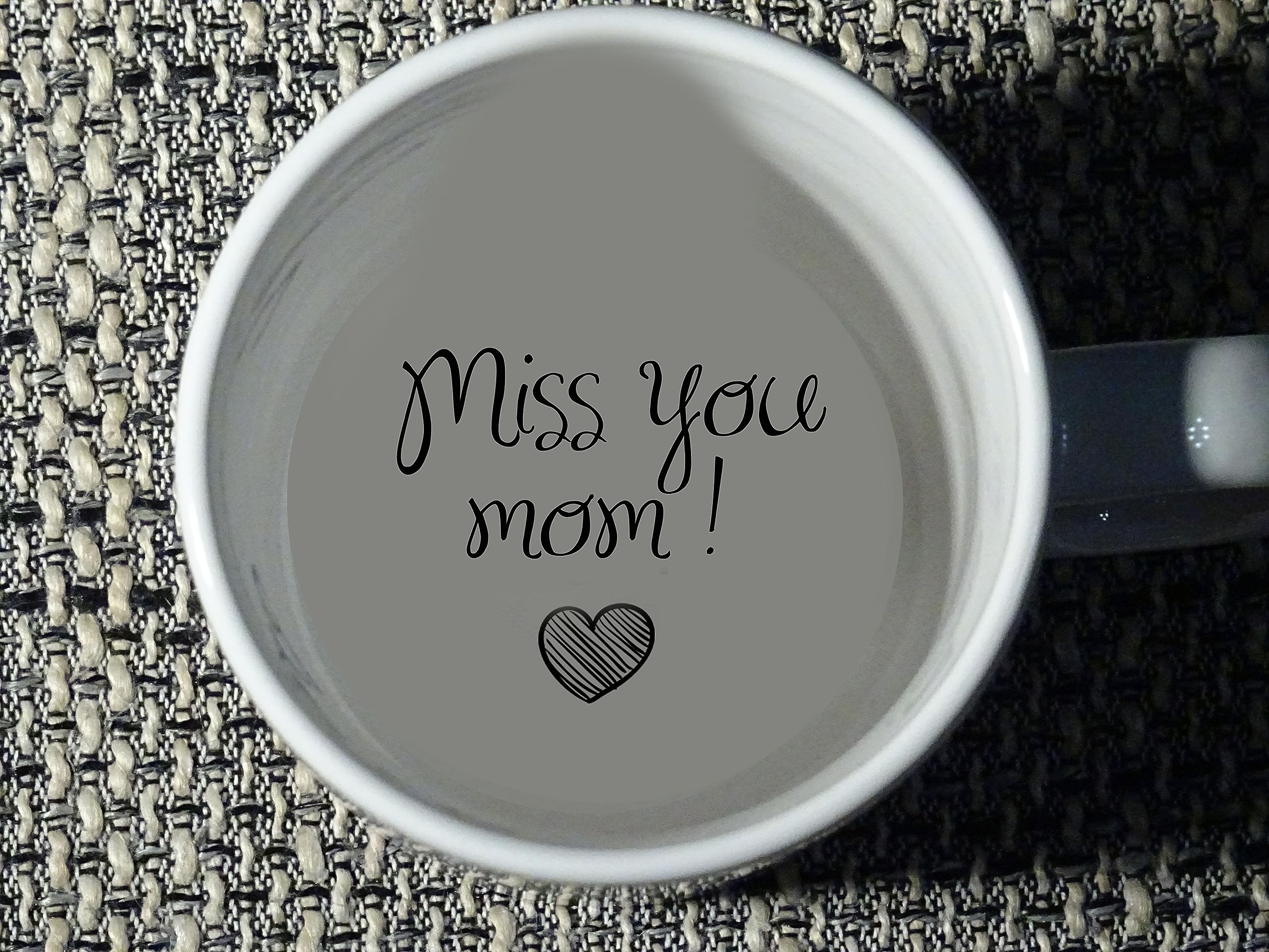 Miss You Mom Coffee Mug with Hidden Secret Message - Porcelain Surprise Gift for Mother's Day, Birthday & Special Occasions - Perfect for Coffee, Tea & Hot Drinks