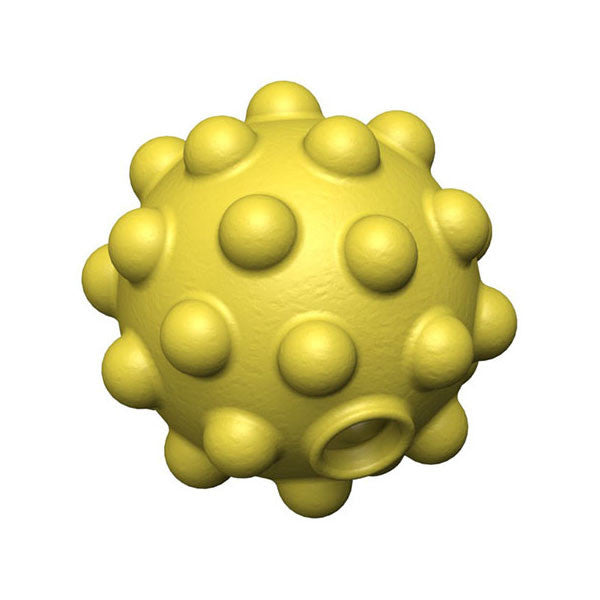 Nubble Natural Rubber Ball for Dogs - Durable Chew Toy, Non-Toxic & BPA-Free - Perfect for Fetch, Training, and Playtime (Yellow)