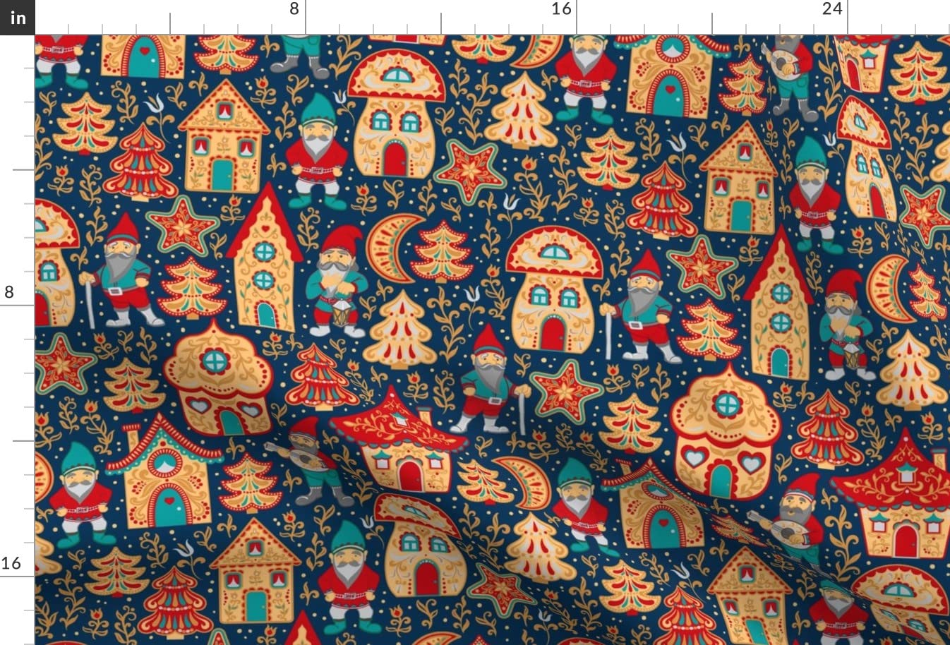 Christmas Gingerbread Houses Elf Gnome Cookies Printed Minky Fabric - Festive Holiday Baking Cotton Material for Sewing Baby Blankets, Quilt Backing & Plush Toys - Perfect for DIY Crafts, Home Decor & Holiday Gift Making