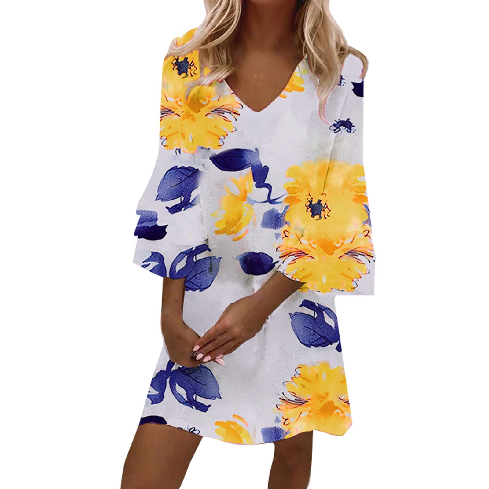 Floral Summer Sundress for Women - Casual Loose Tank Beach Dress with Print | Perfect for Beach Vacations, Pool Parties & Summer Outings
