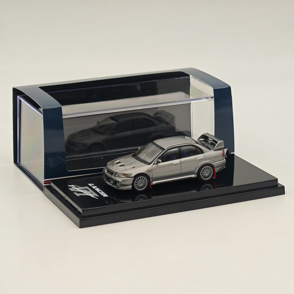 1/64 Scale Mitsubishi Lancer GSR Evolution VI (CP9A) 1999 Diecast Model Car - Hobby Japan HJ642033AS Silver | Collectible Toy Car for Display, Racing Enthusiasts & Model Car Collection