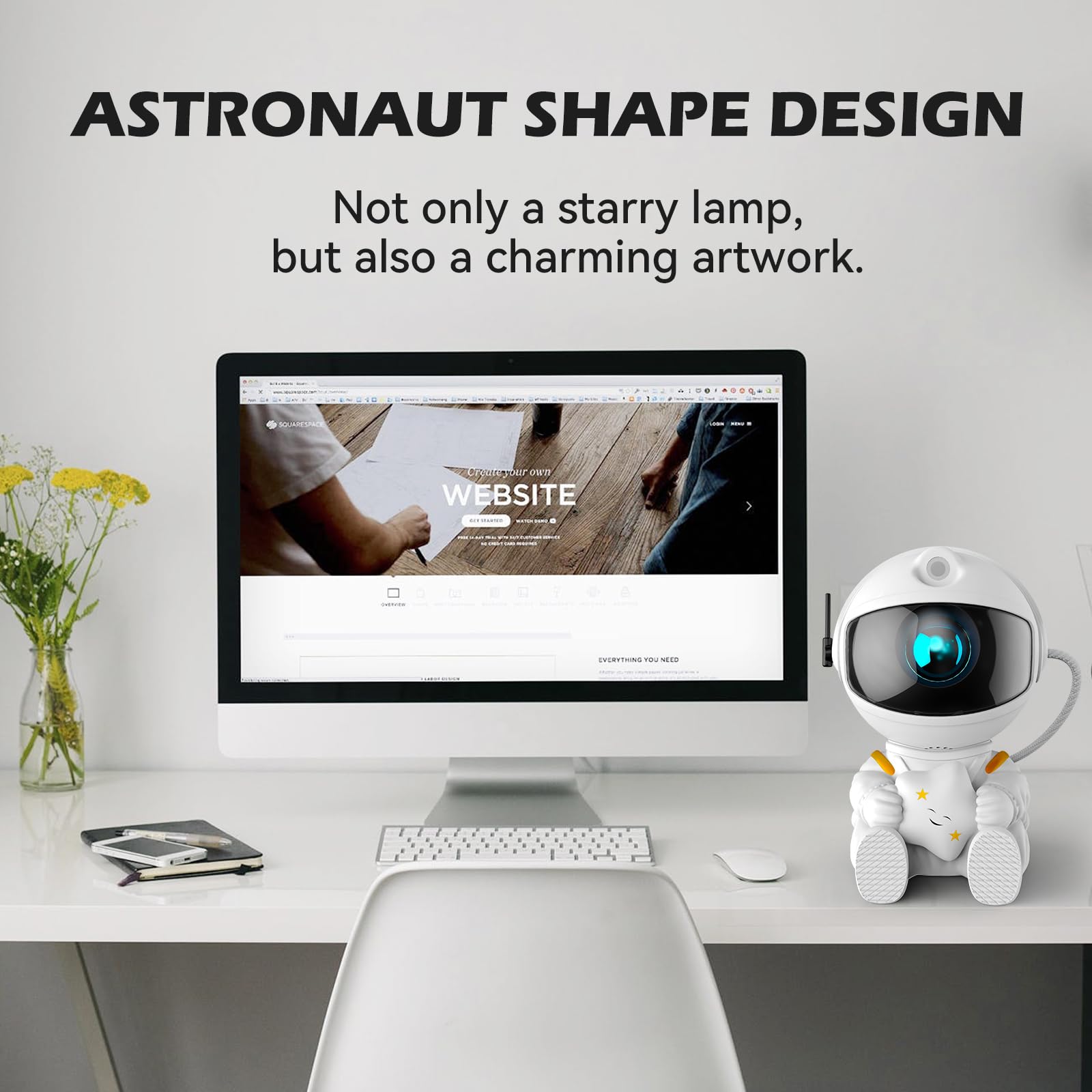 Astronaut Galaxy Projector - Starry Night Light Projector for Kids & Adults | Nebula LED Ceiling Lamp with Timer & Remote Control | Perfect for Bedroom Decor, Relaxation & Birthday Gifts