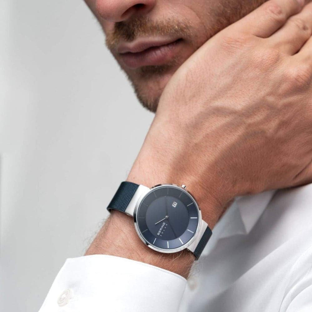 BERING 14639 307 Men's Stainless Steel Analog Watch - Waterproof, Luxury Dress Watch for Business, Formal & Casual Wear