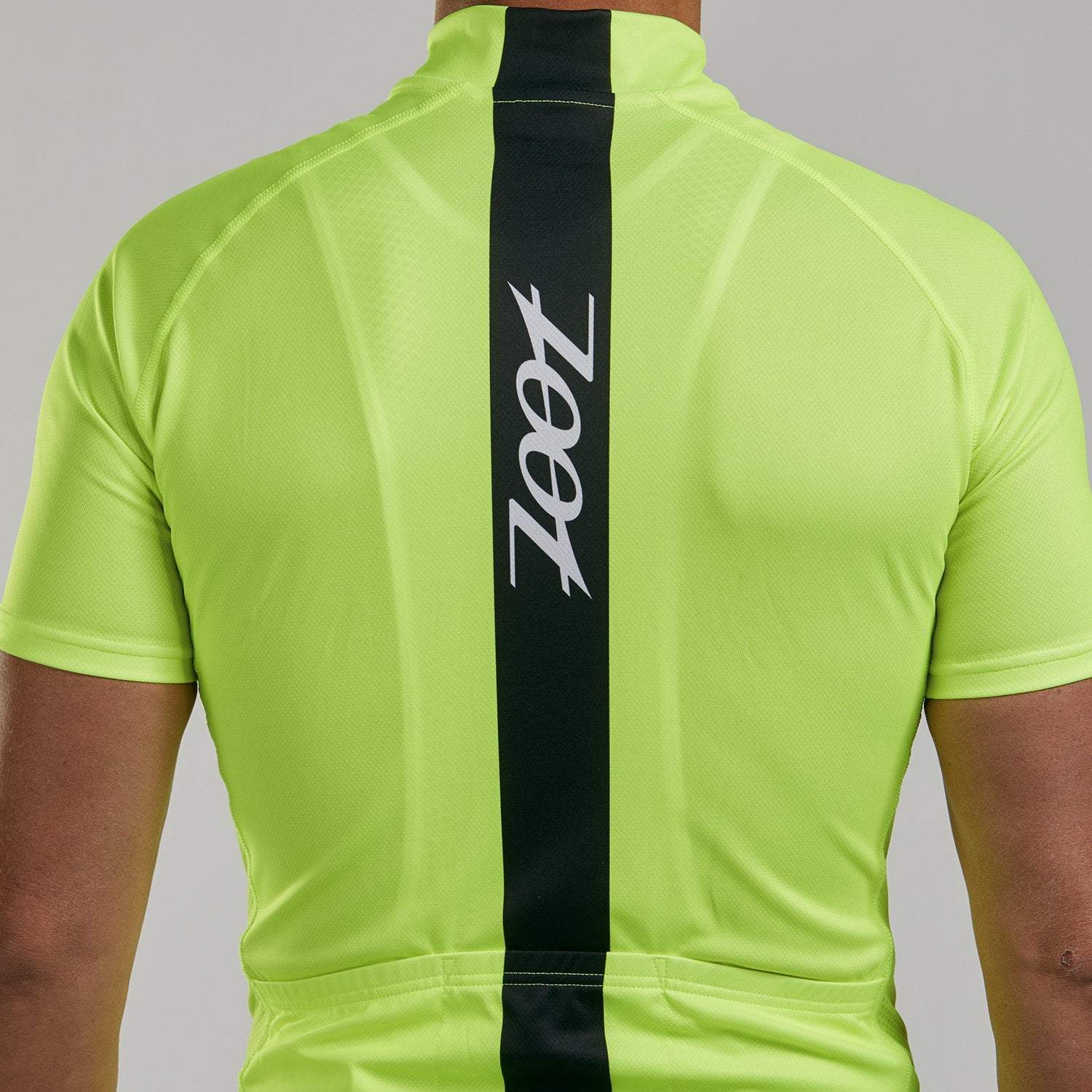 Men's Core+ Cycling Jersey - High Visibility Safety Yellow for Road Biking & Outdoor Sports | Breathable & Moisture-Wicking Performance Shirt
