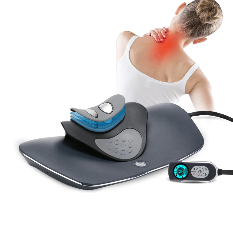Relaxing Neck Massager with Heat & Vibration - Portable Pain Relief for Shoulder & Back - Perfect for Office, Travel & Home Use