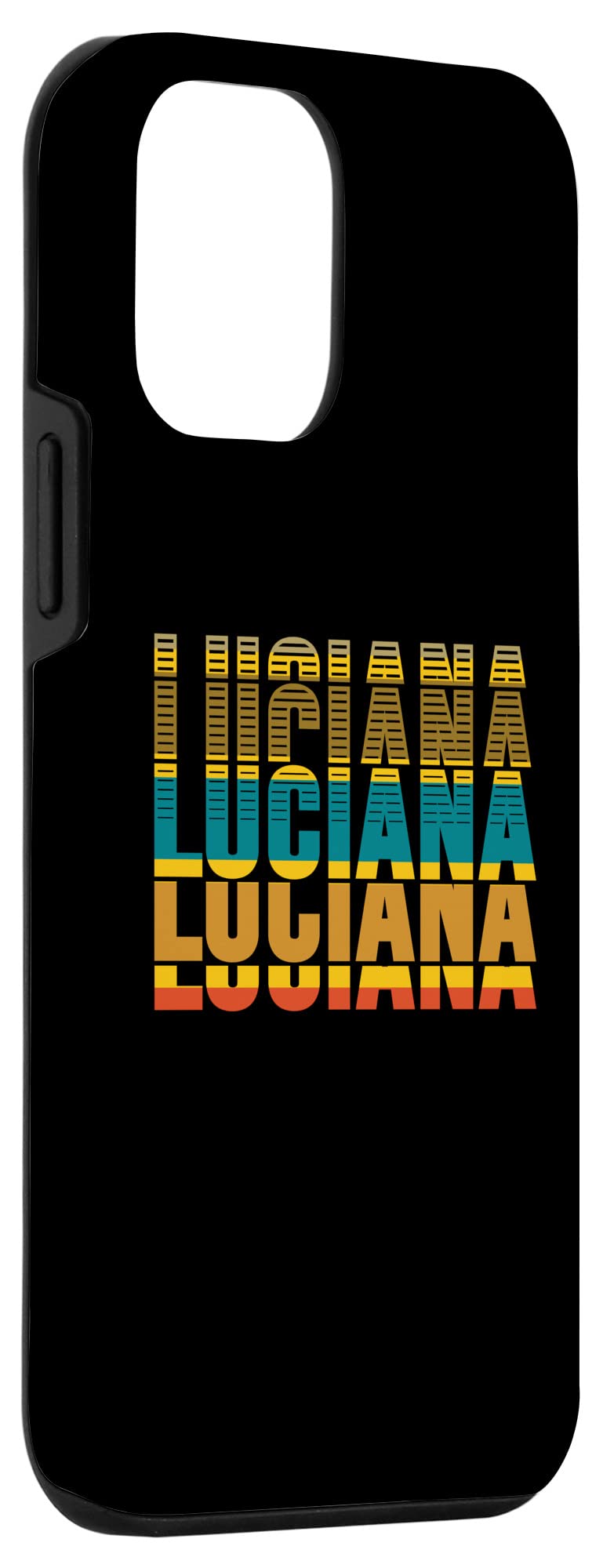 Custom iPhone 12 Mini Case with Luciana Retro Vintage Design - Personalized Name & Stack Text Phone Cover - Perfect for Everyday Use, Travel & Gift Giving