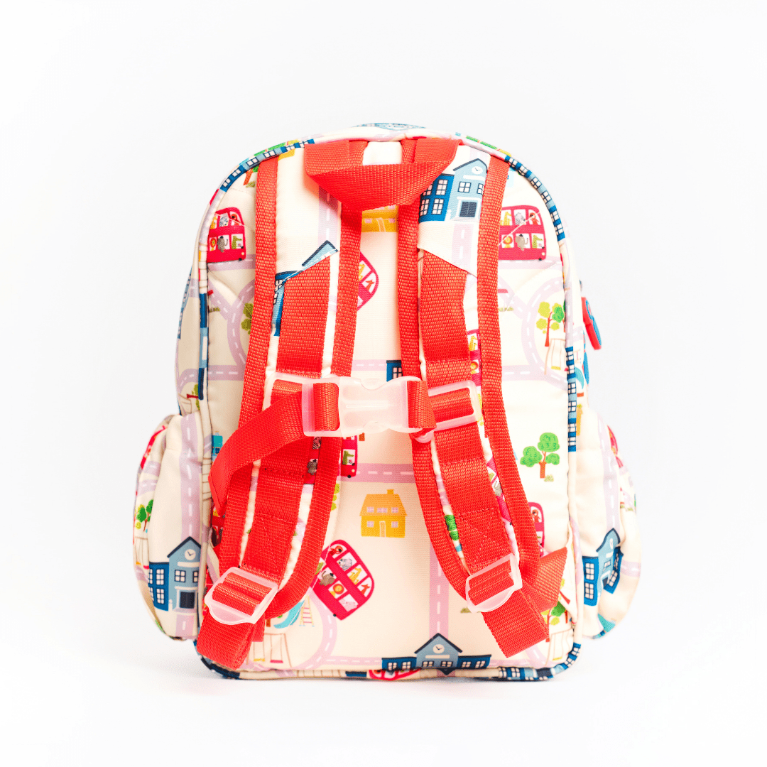 Wheel on the Bus Small Backpack for Kids - Cute Toddler School Bag with Bus Design - Perfect for Preschool, Daycare & Travel Accessories