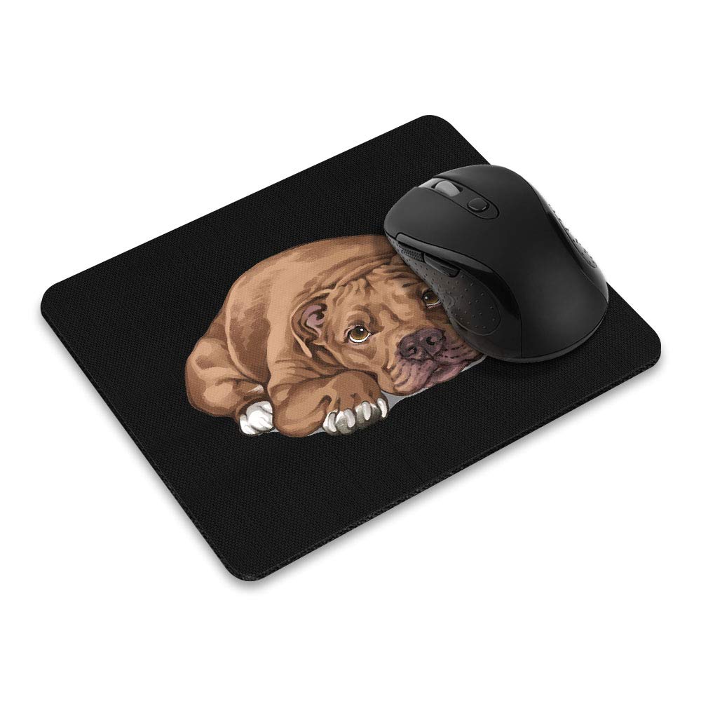 WIRESTER Non-Slip Rectangle Mouse Pad with American Pit Bull Terrier Design - Premium Desk Mat for Home Office, Gaming & Workstations | Perfect for PC, Laptop & Computer Use