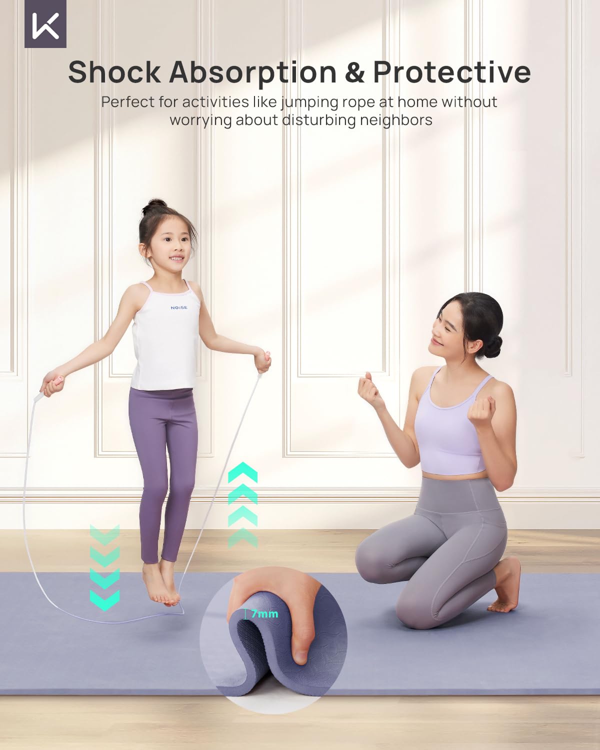 Extra Large Yoga Mat with Strap - 75