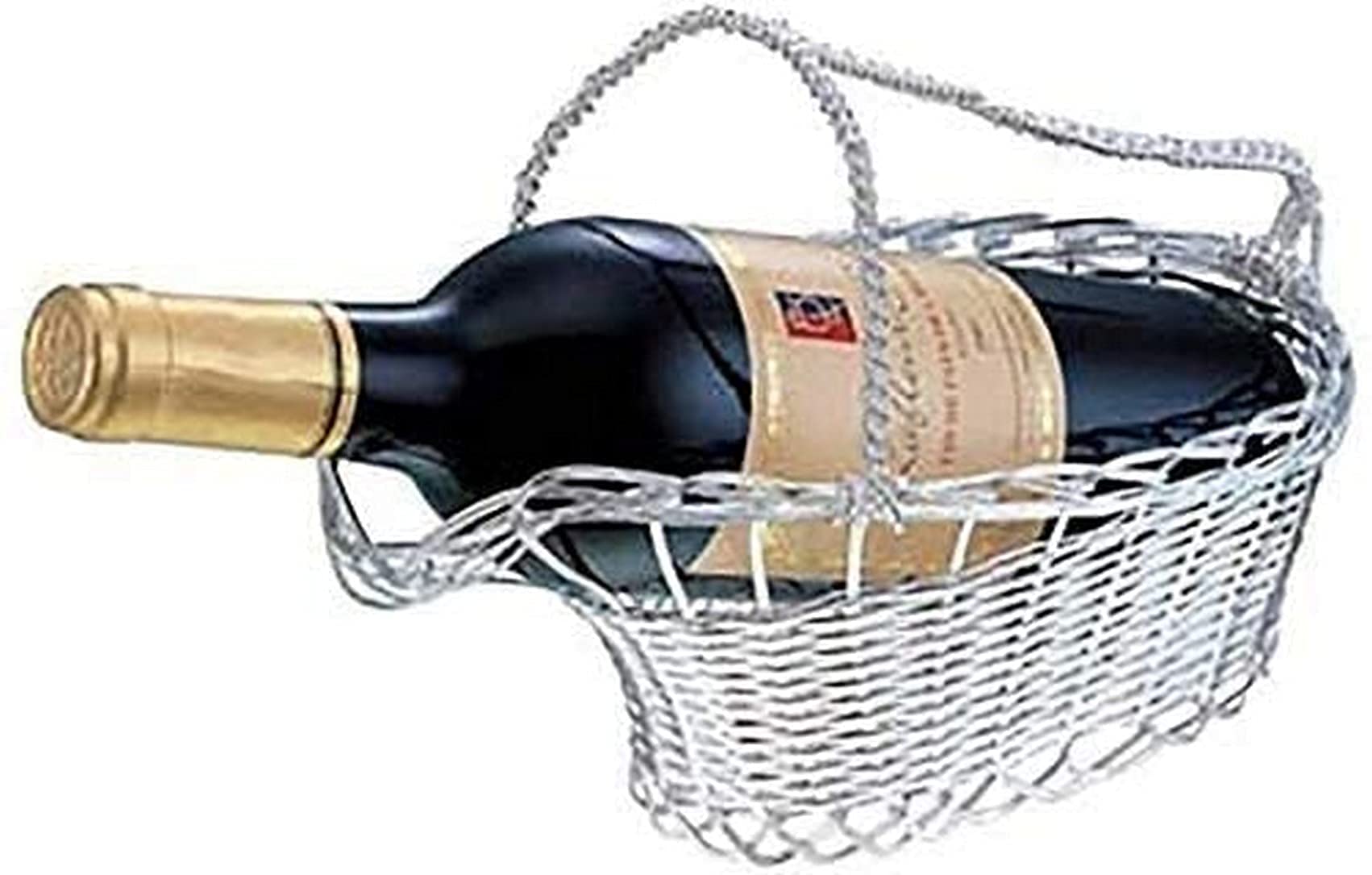 Stainless Steel Wine Rack - Modern Wine Storage Basket for Red Wine Bottles | Creative Tableware Organizer for Home, Bar & Hotel Use