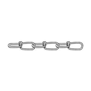 Heavy Duty 4/0 Zinc Plated Double Loop Chain - 365 LB Load Capacity, 100 Feet Length - Ideal for Towing, Securing Cargo, and Construction Use