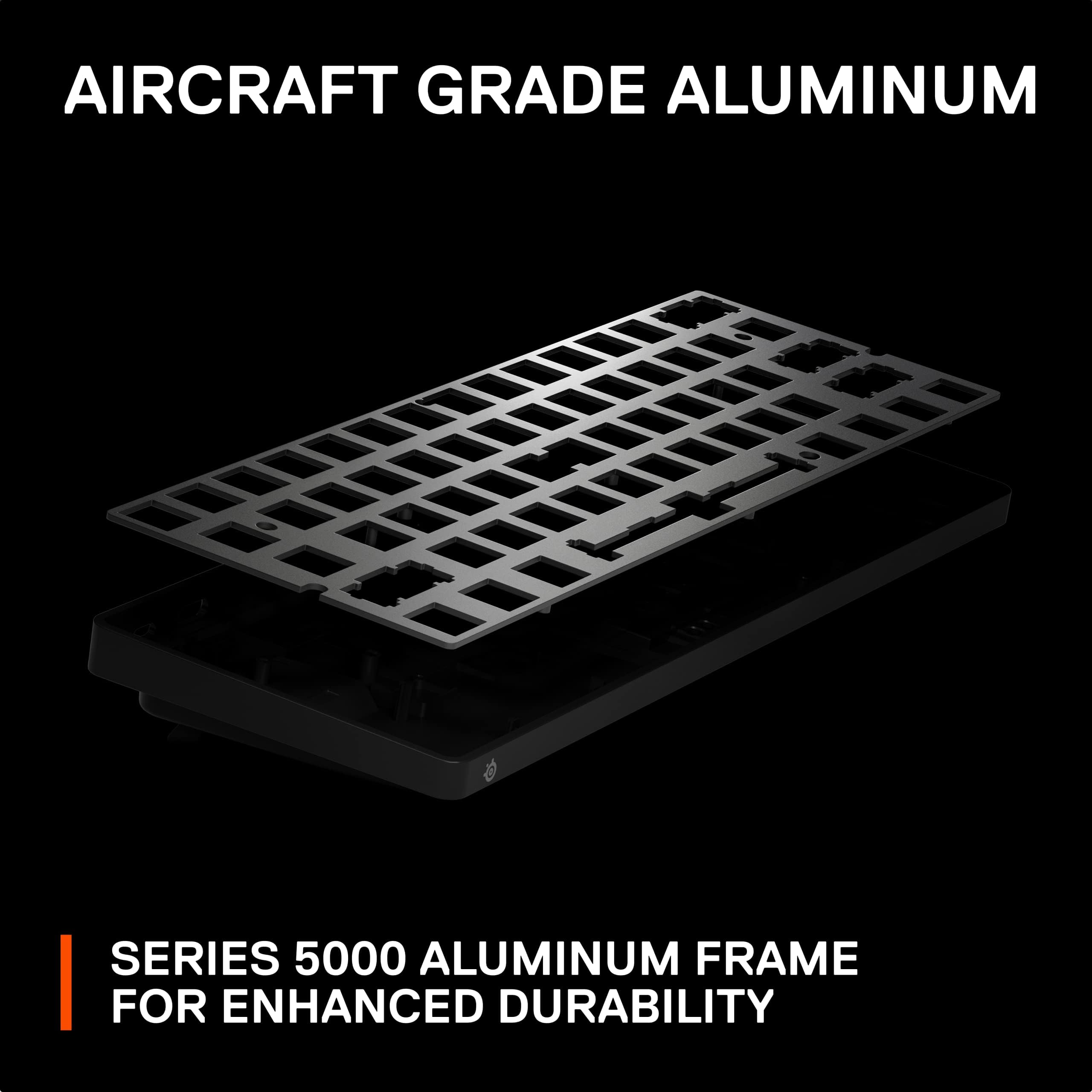 SteelSeries Apex Pro Mini Wireless 60% Mechanical Gaming Keyboard with Adjustable HyperMagnetic Switches, RGB Backlit, PBT Keycaps, Bluetooth/2.4GHz/USB-C - Perfect for Esports, Streaming & Office Work