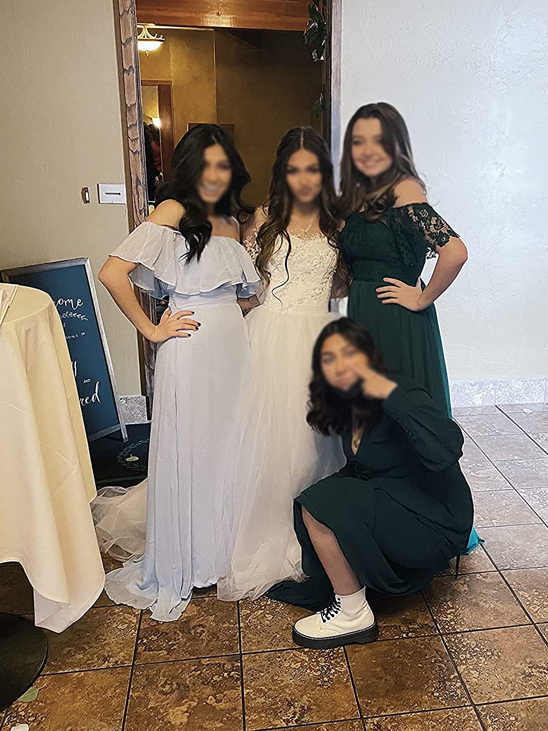 Elegant Off Shoulder Slit Bridesmaid Dresses - Long Ruffles A-Line Chiffon Formal Prom Gowns for Weddings & Special Occasions (Lavender, Plus Size 16) - Perfect for Wedding Parties, Evening Galas & Formal Events