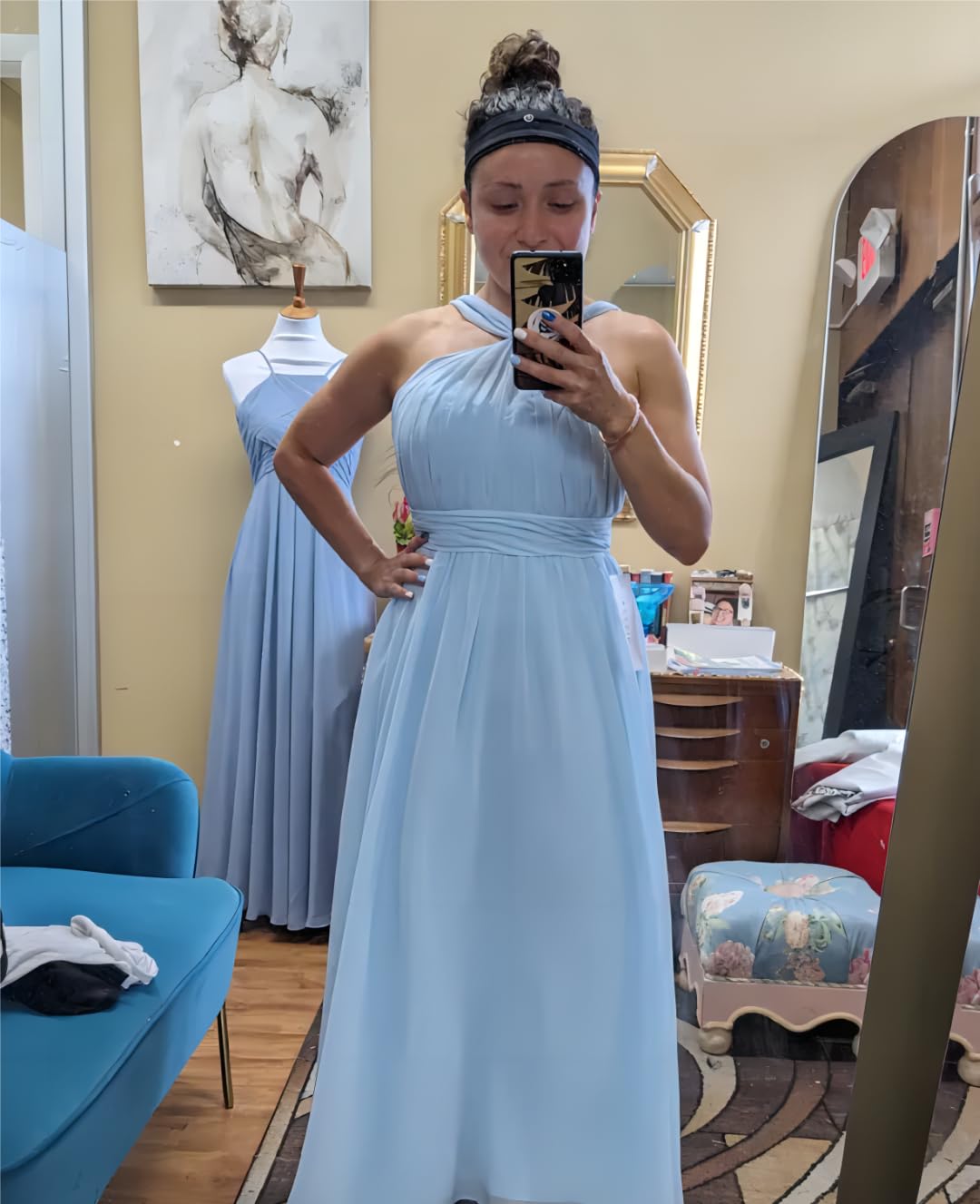 Elegant A-Line Long Pleated Chiffon Bridesmaid Dress for Women - 2024 Wedding Party Formal Gown - Perfect for Bridesmaids, Evening Banquets and Special Occasions