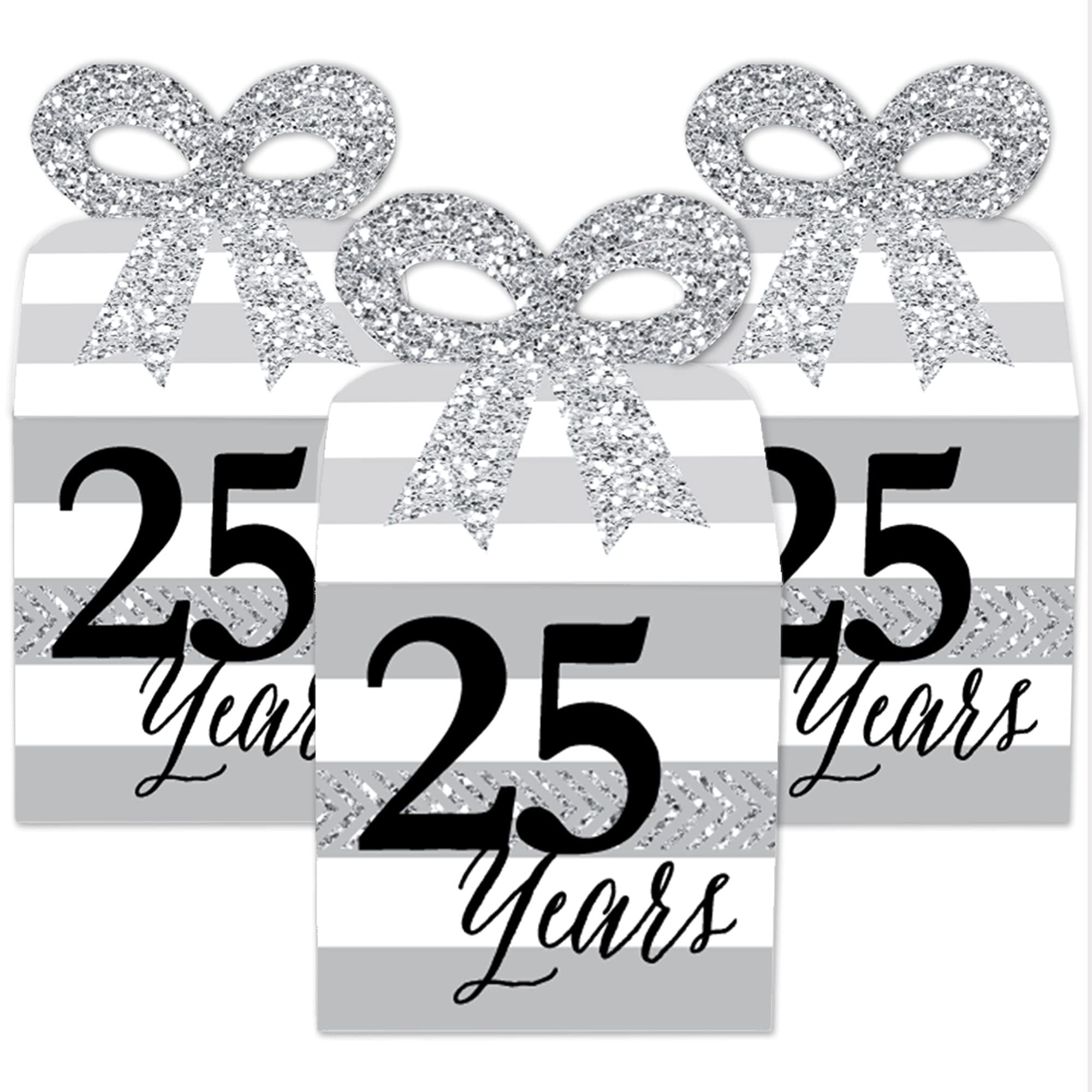 25th Anniversary Gift Box Set of 12 - Elegant Party Favors for Weddings & Celebrations