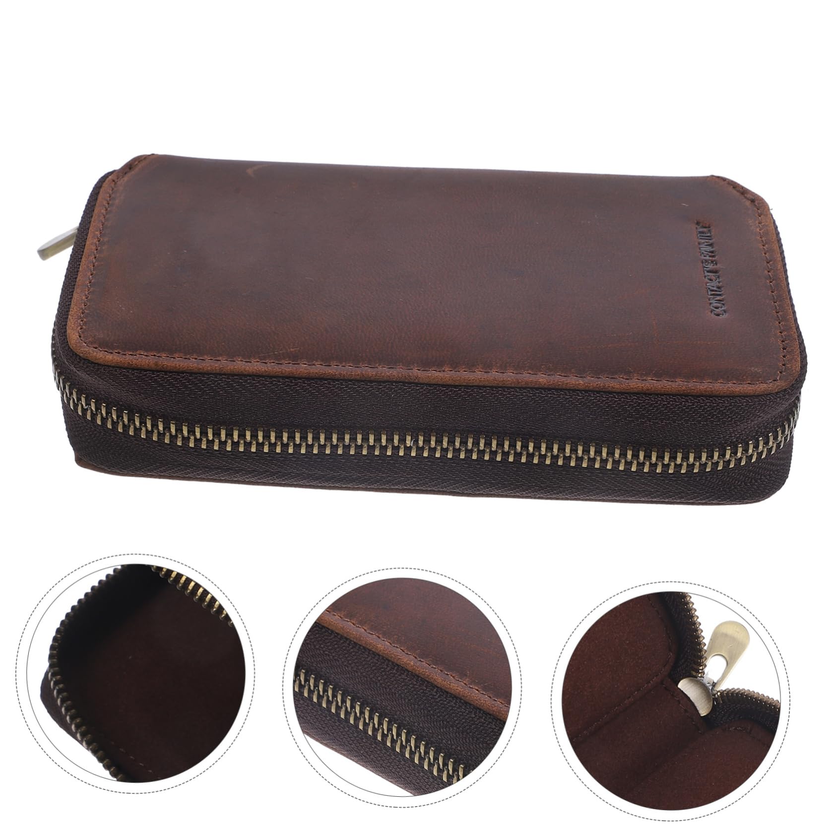 TEHAUX Genuine Leather Watch Box - Zipper Watch Storage Case for Men & Women, Couple Watch Pouch Organizer - Perfect for Travel, Gift & Jewelry Collection