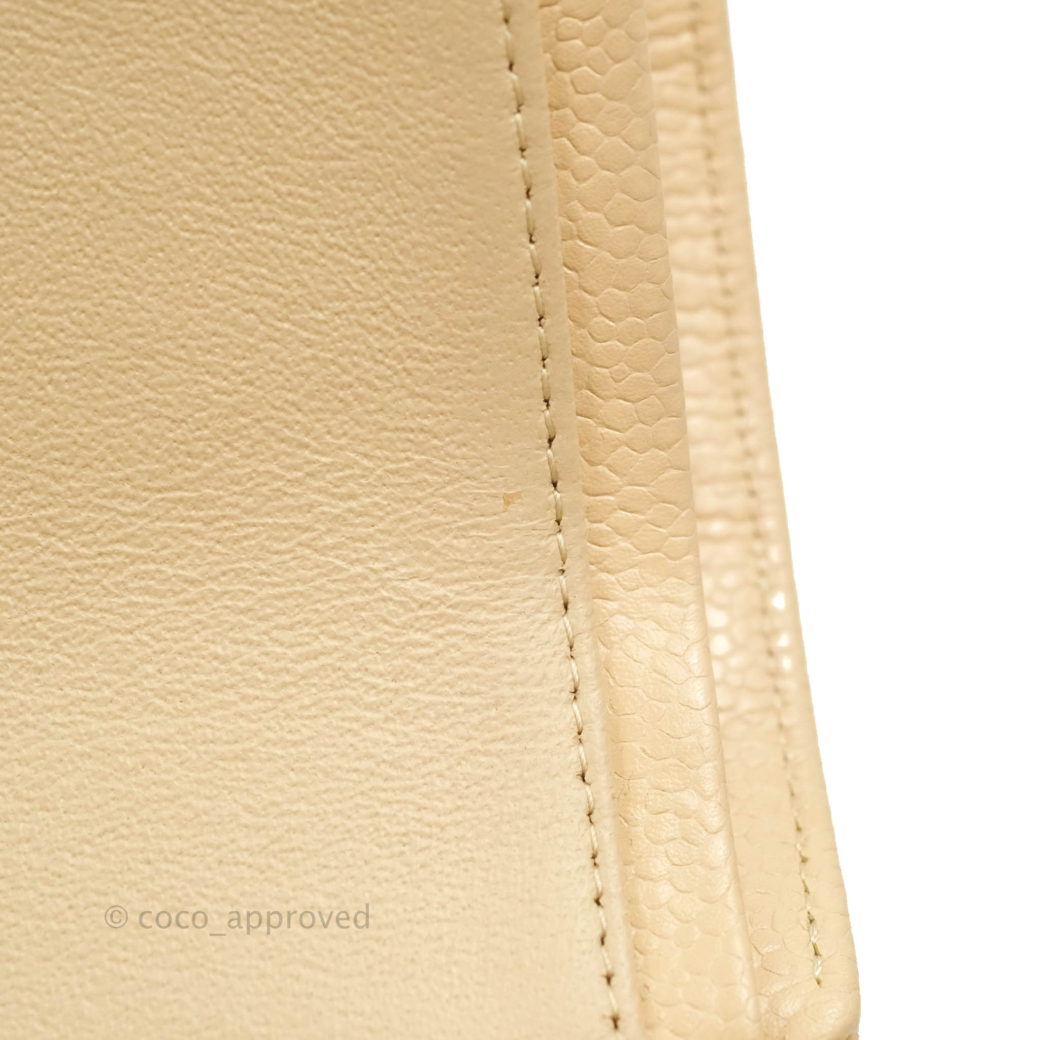 Chanel Classic M/L Medium Flap Bag - Quilted Beige Caviar Leather with Gold Hardware | Luxury Shoulder Bag for Women, Perfect for Work, Parties & Special Occasions