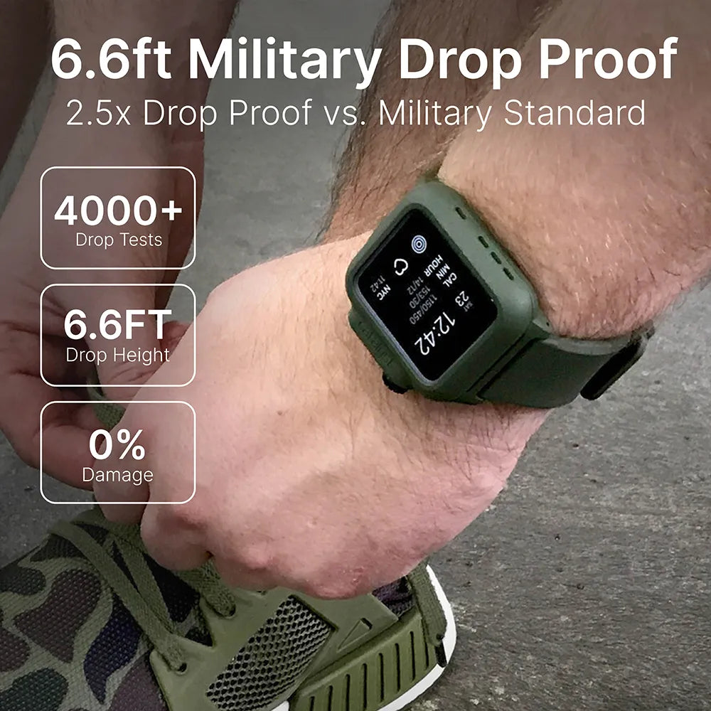 42mm 100M Waterproof Case with Band for Apple Watch Series 3/2 - Durable Protection for Swimming, Surfing & Outdoor Activities