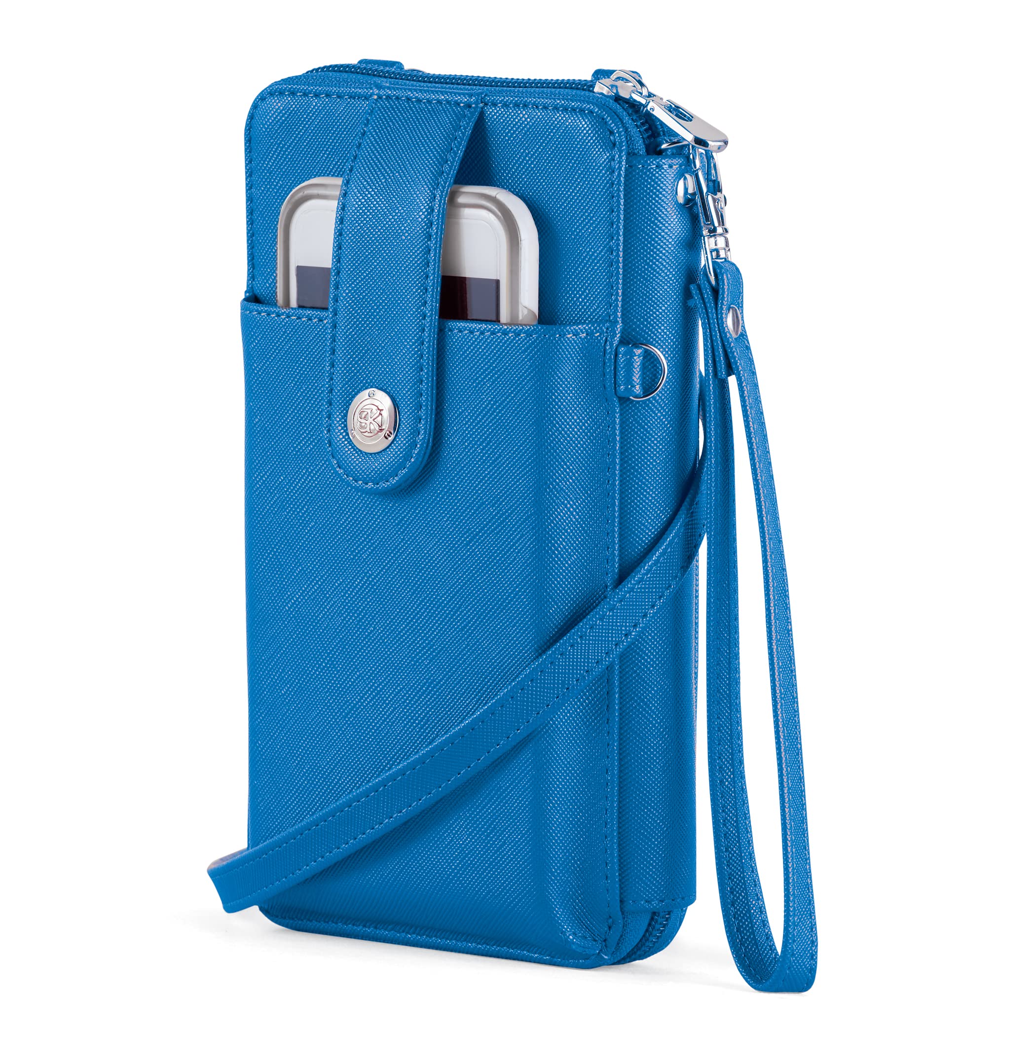 RFID Blocking Crossbody Cell Phone Wallet with Adjustable Strap - Secure Hands-Free Purse for Women, Travel, Shopping & Daily Use