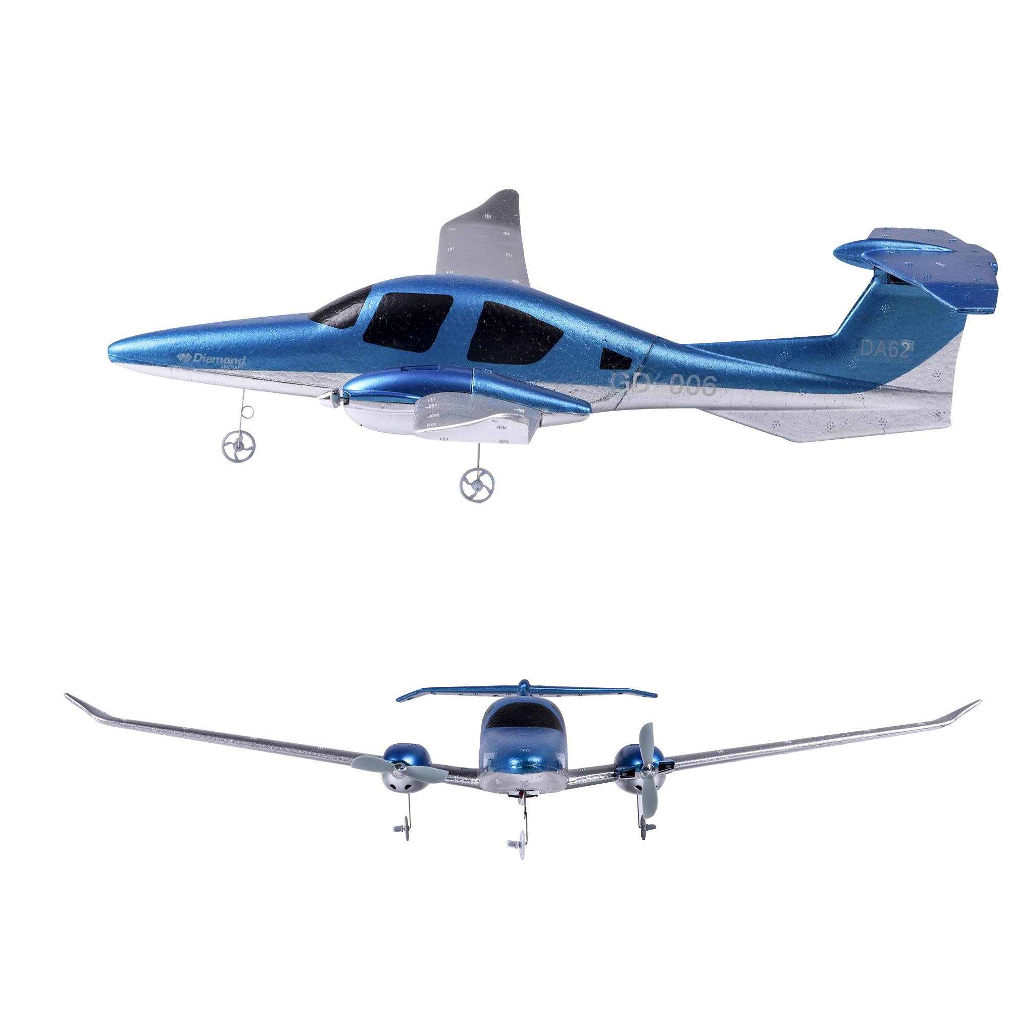 **RTF 2 Channel Remote Control RC Airplane for Beginners - 550mm Wingspan Diamond Aircraft with 2 Batteries | Outdoor Flying & Backyard Fun**