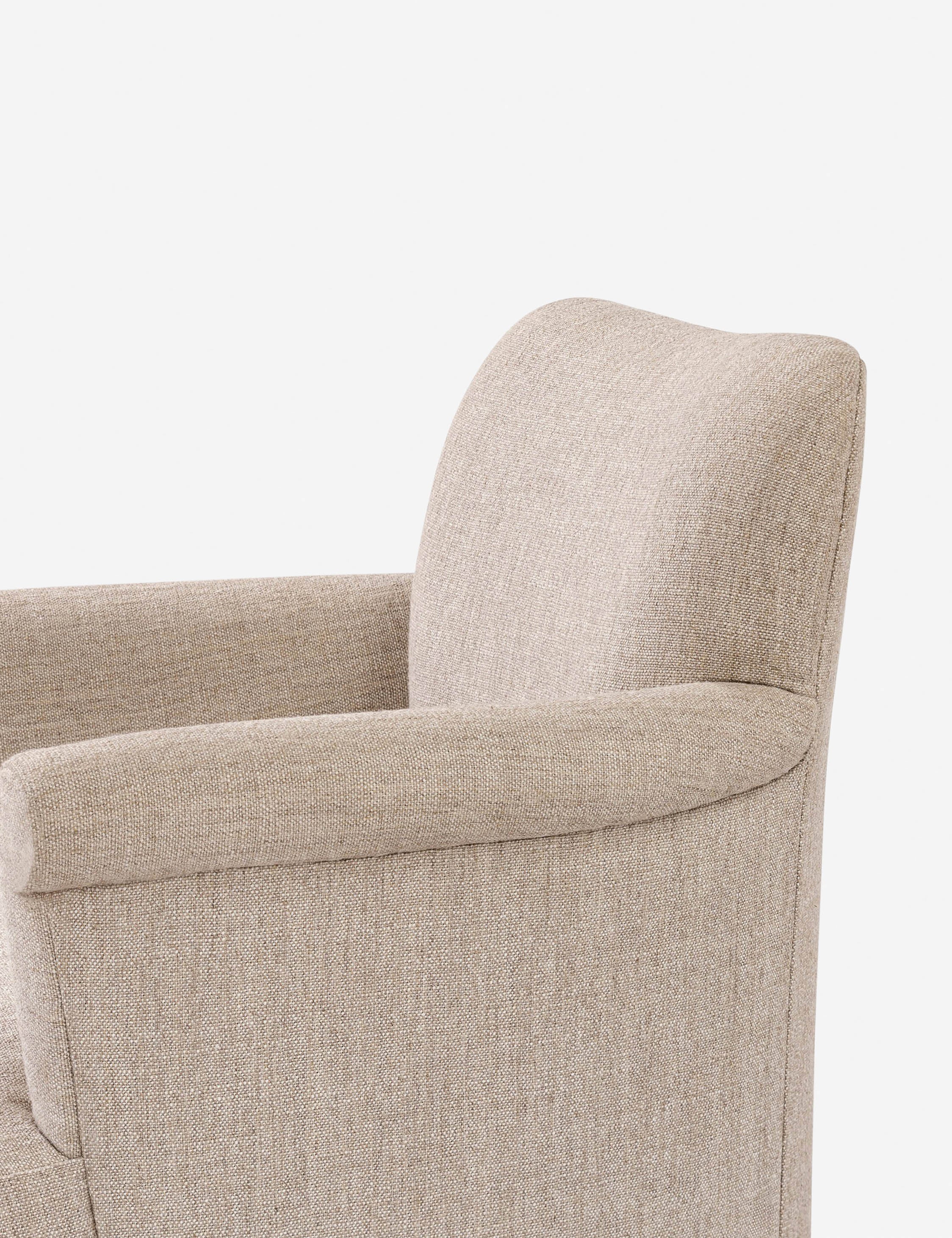 Amber Lewis x Four Hands Camellia Swivel Chair - Modern Velvet Upholstered Accent Chair for Living Room, Bedroom, or Office