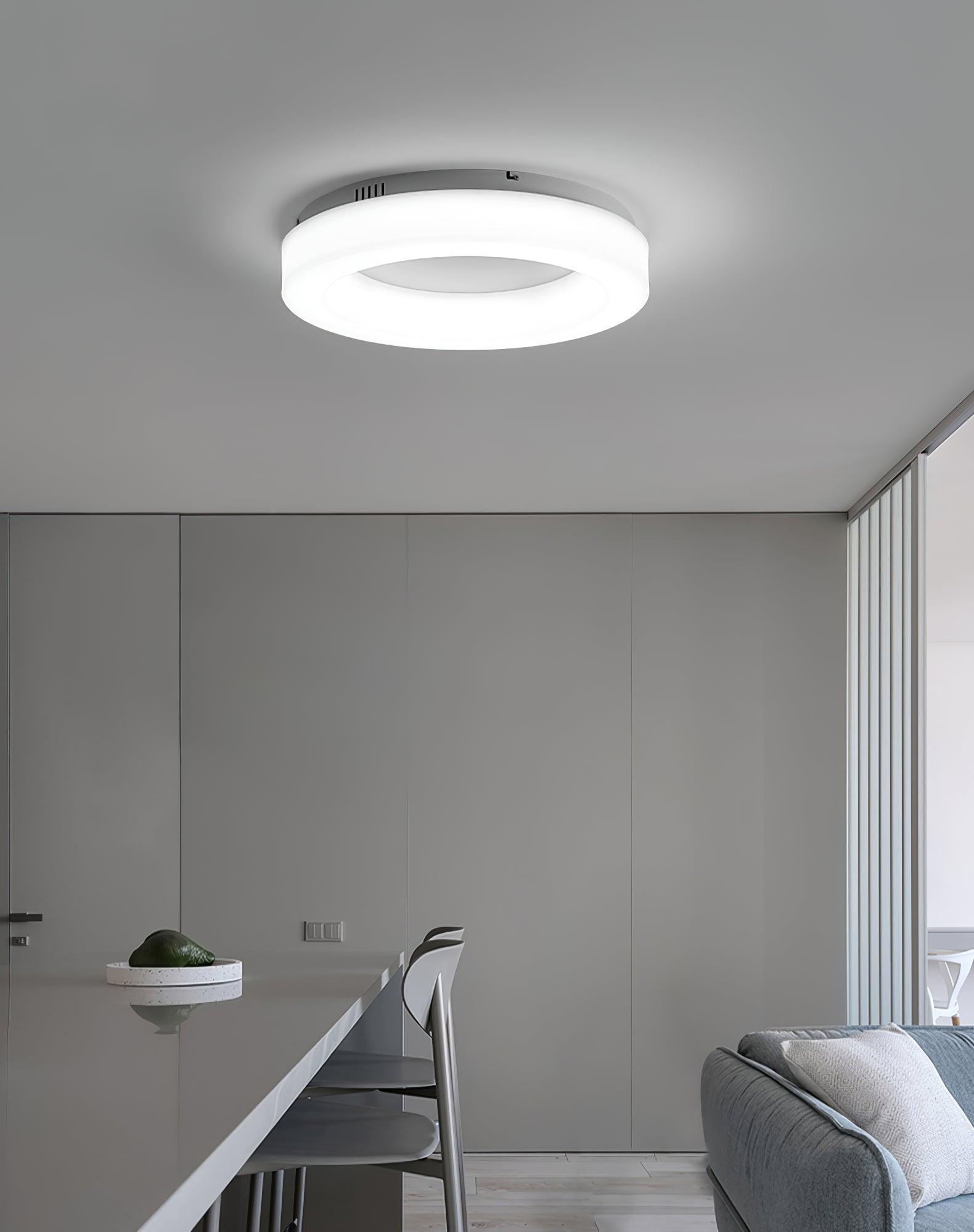 Modern Knock Out Ceiling Light Fixture - LED Flush Mount Lighting for Bedroom, Living Room & Kitchen - Dimmable Indoor Overhead Light with Easy Installation
