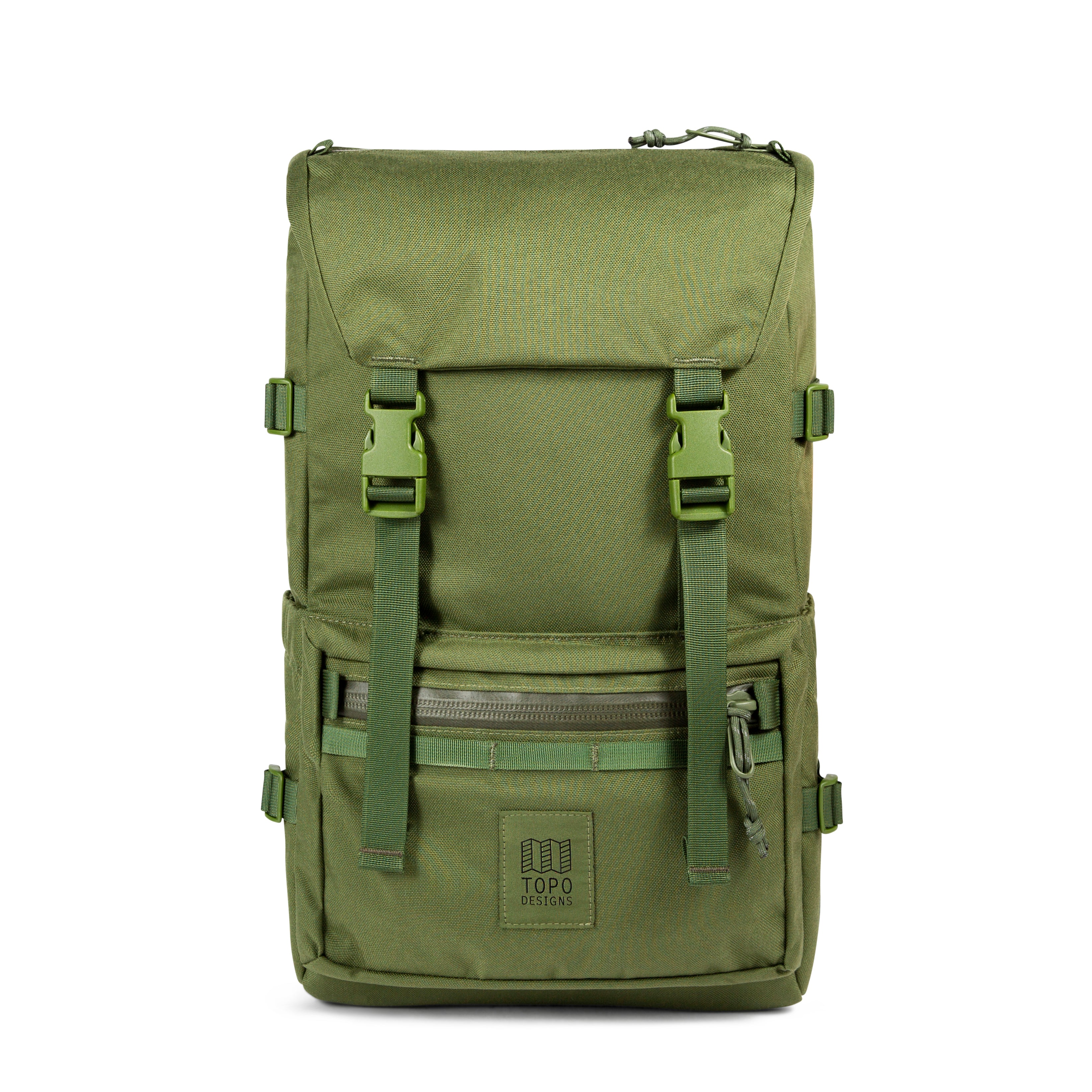 Topo Designs Rover Pack Tech Backpack - Durable Olive Green Daypack for Hiking, Travel & Commuting | Water-Resistant & Stylish Outdoor Gear