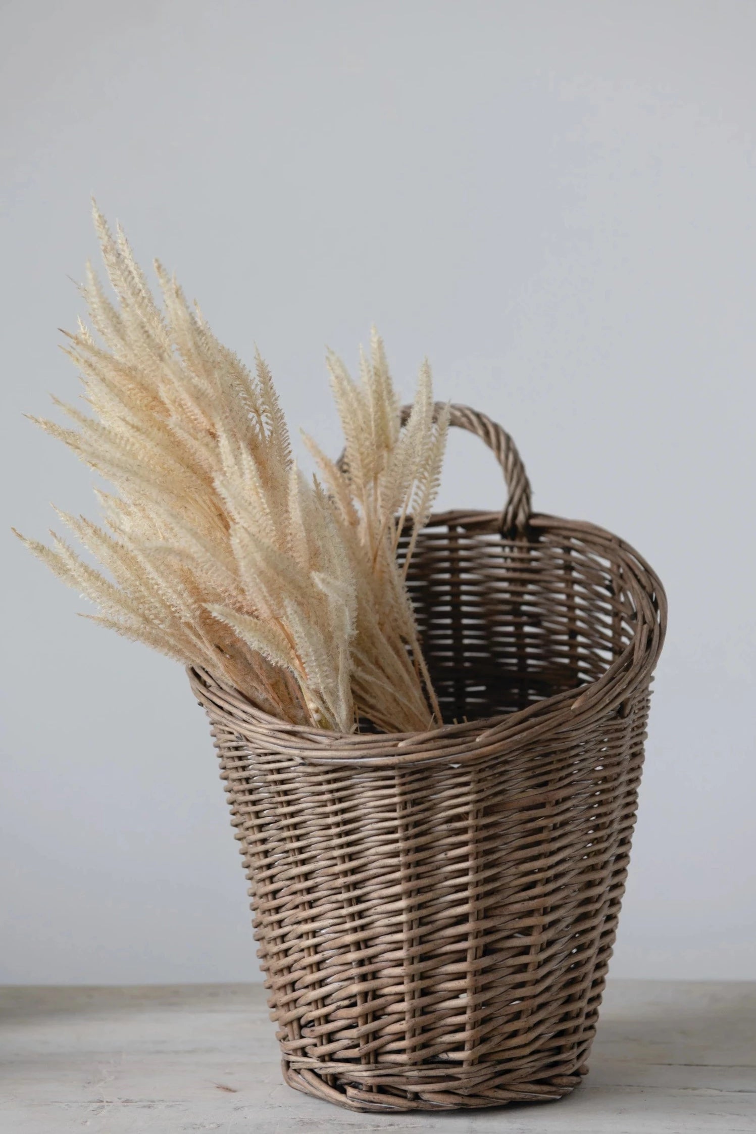 Handwoven Rattan Wall Basket - Decorative Storage Organizer for Home, Bathroom, or Kitchen | Perfect for Hanging Towels, Magazines, and Small Essentials