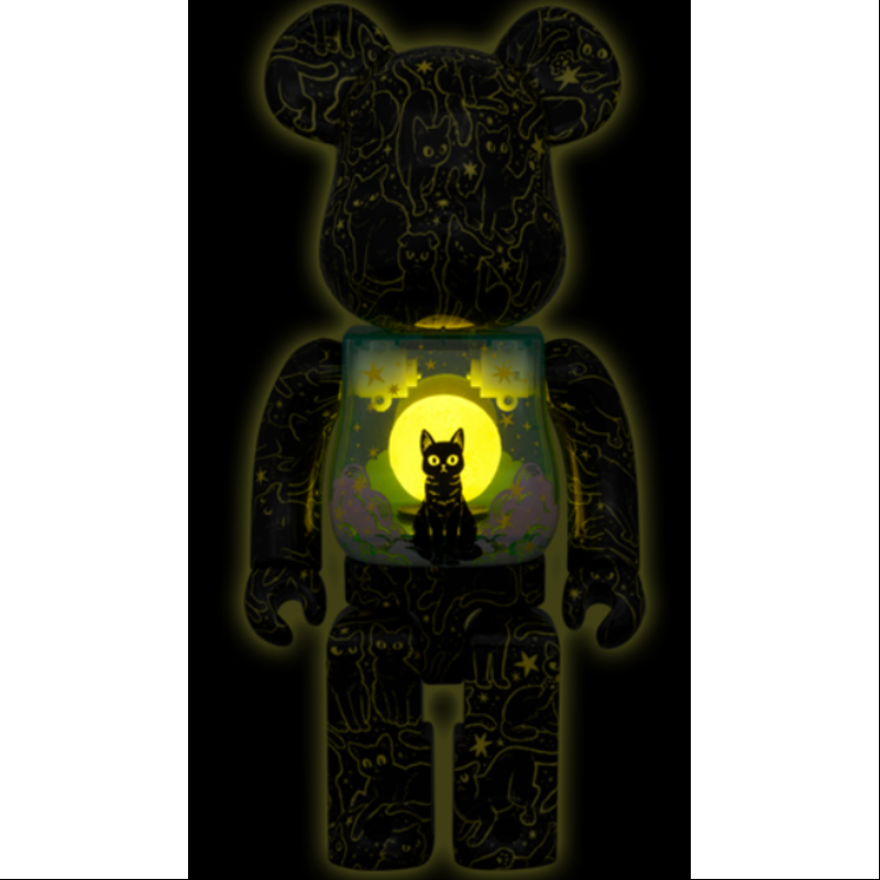 Be@rbrick Cat In The Night Sky 400% Limited Edition Vinyl Art Toy (2024) - Perfect for Collectors & Anime Fans Home Decor