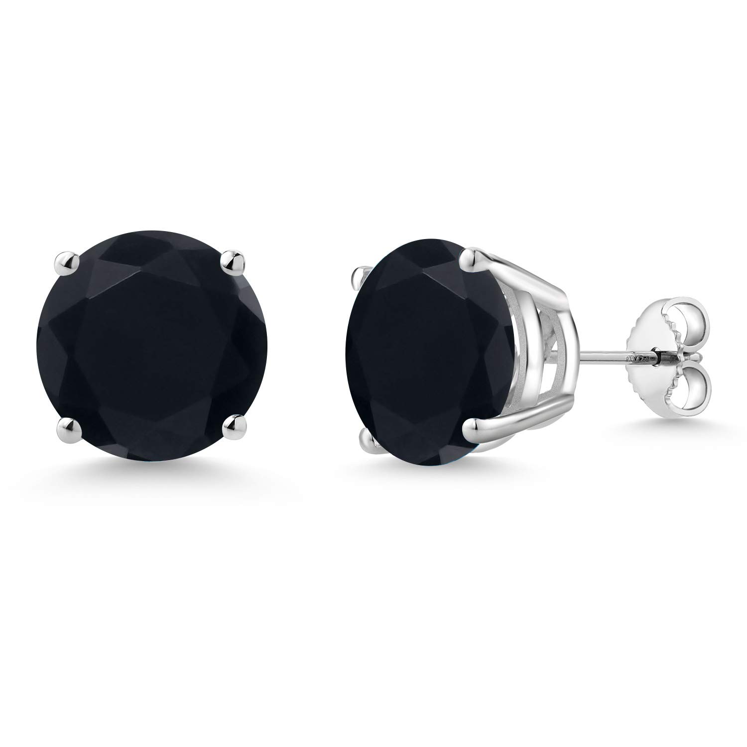 Gem Stone King 10MM Round Birthstone Stud Earrings for Women & Men | 925 Sterling Silver Fine Jewelry | Perfect Gift for Mom, Wife, Her | Anniversary, Birthday, Christmas Present