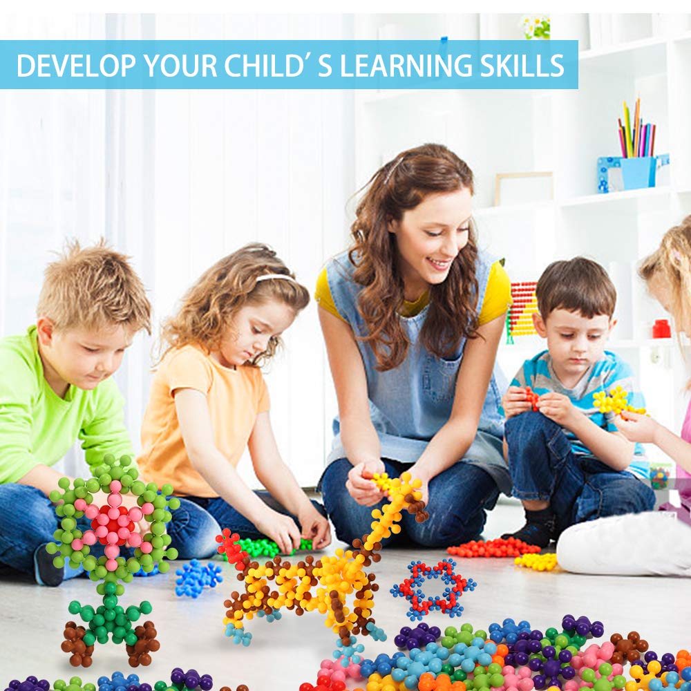 330 PCS STEM Building Blocks Set - Educational Interlocking Plastic Discs for Preschool Kids, Toddlers, Boys & Girls - Creative Learning & Construction Toys for Classroom, Home Play & Birthday Gifts by Winlip