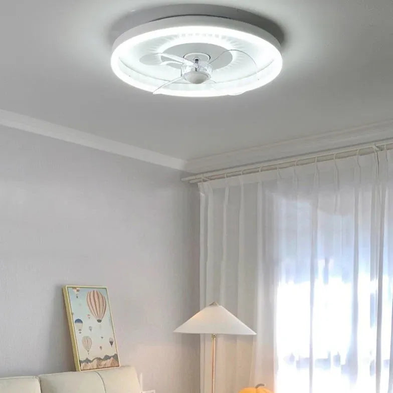 Modern White Ceiling Fan with LED Light - Energy Efficient, Quiet, Remote Control - Perfect for Bedroom, Living Room & Office