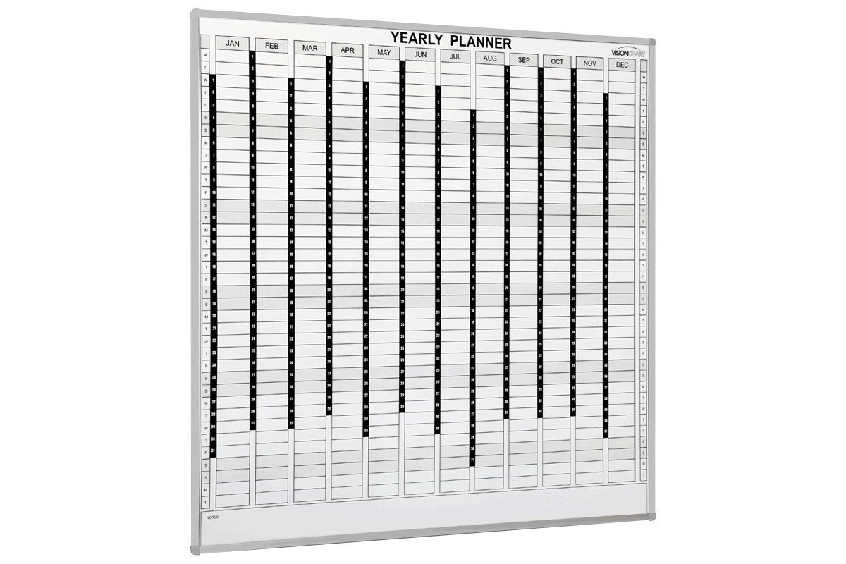 Vision Whiteboard Perpetual Planner - Reusable Dry Erase Calendar for Office, Home & School - Perfect for Goal Setting, Task Management & Productivity Planning