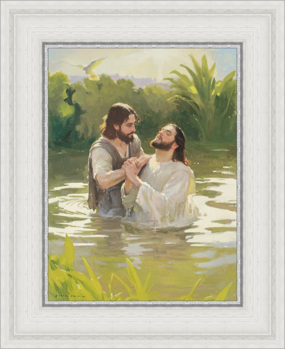 Baptism of The Savior - Religious Christian Wall Art for Home & Church Decor - Perfect for Baptism Ceremonies & Spiritual Inspiration