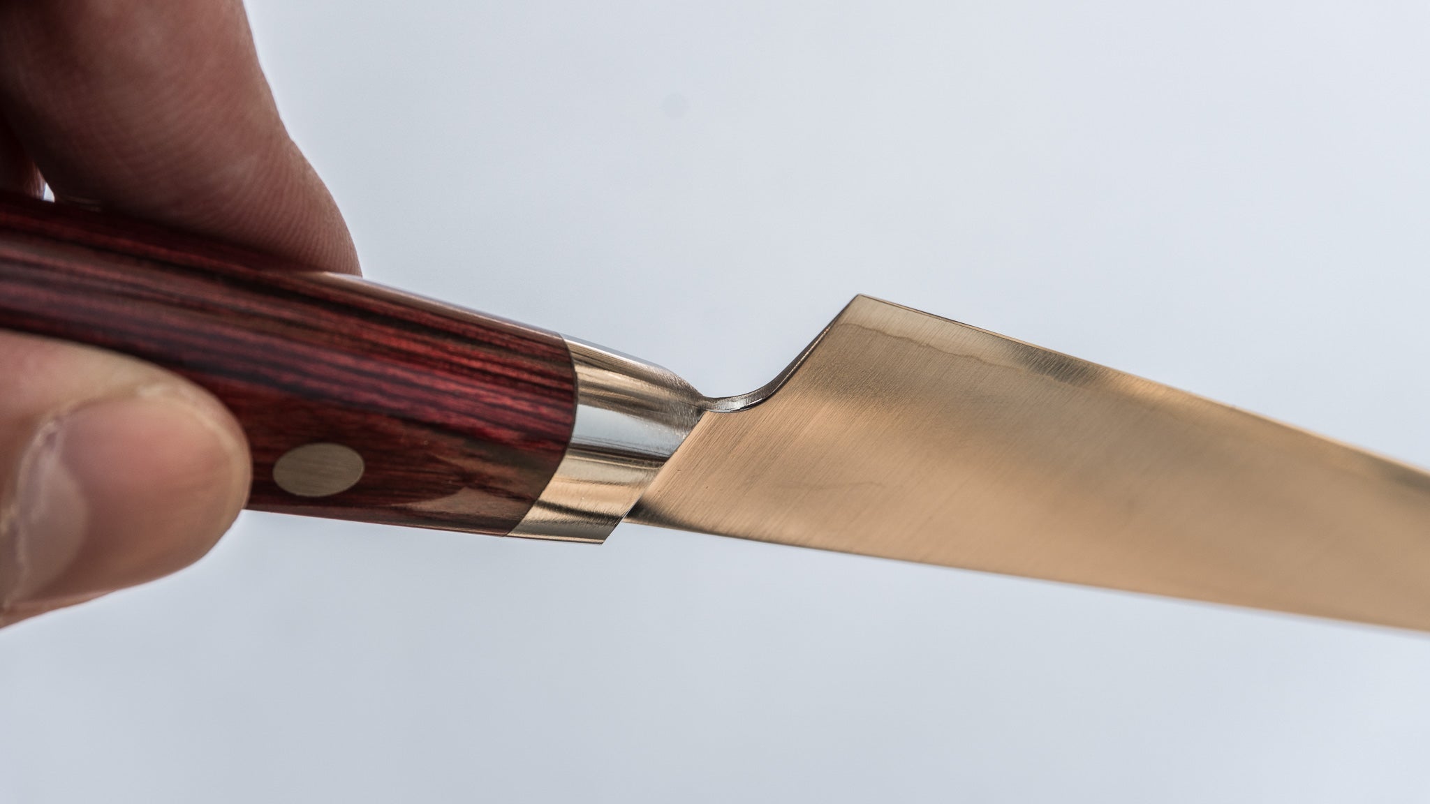 Hitohira TP Petty 130mm Japanese Knife with Wine Pakka Handle - Precision Kitchen Knife for Slicing, Peeling & Garnishing Fruits, Vegetables & Meat