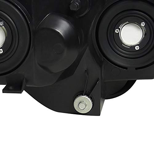 2006-2011 Honda Civic 2 Door Coupe Replacement Black Headlight Assembly - High Performance LED Headlights for Night Driving & Enhanced Visibility
