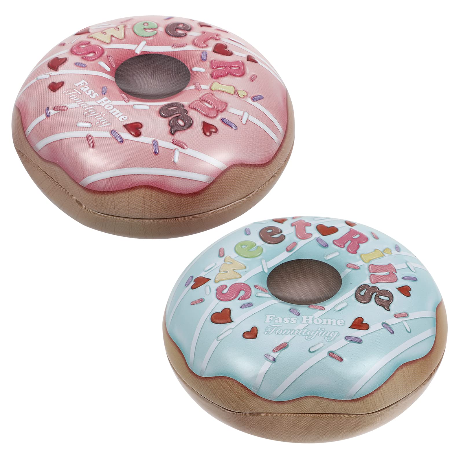 ABOOFAN 2-Piece Tinplate Wedding Cookie Box Set with Lids - Decorative Metal Tin Containers for Wedding Party Favors, Snacks Storage, Kids Treats & Candy Gifts - Perfect for Bridal Showers, Birthday Parties & Holiday Gift Packaging
