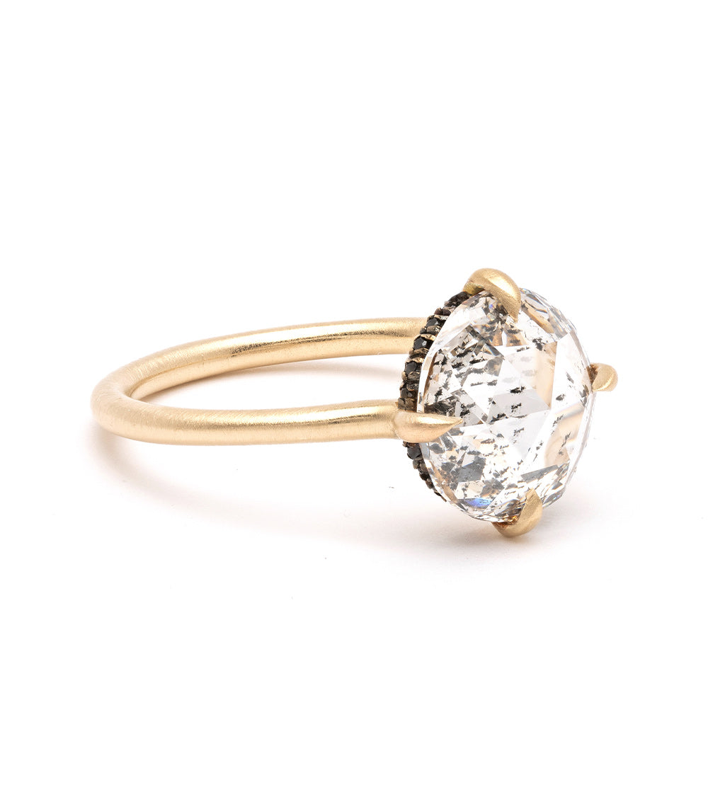 Billie 2.25Ct Rose Cut Salt & Pepper Diamond Wedding Ring – Unique Vintage Engagement Ring for Women, Ethical Conflict-Free Diamond Jewelry – Perfect for Proposals, Anniversaries & Special Occasions