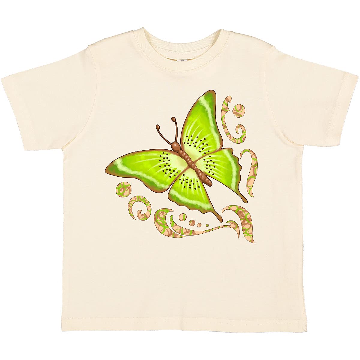 Inktastic Kiwi Butterfly Toddler T-Shirt - Cute Fruit & Butterfly Graphic Tee for Baby Boys & Girls - Soft Cotton Comfort for Playtime & Outings