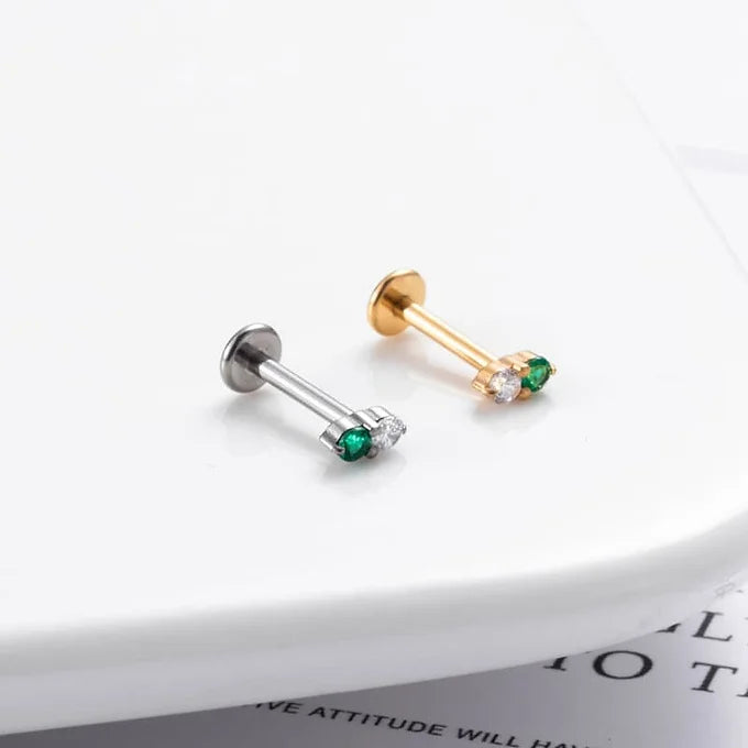 16G Cartilage Titanium Flower Crown Stud Earrings for Women - Hypoallergenic Body Jewelry for Sensitive Ears | Perfect for Everyday Wear, Parties & Special Occasions