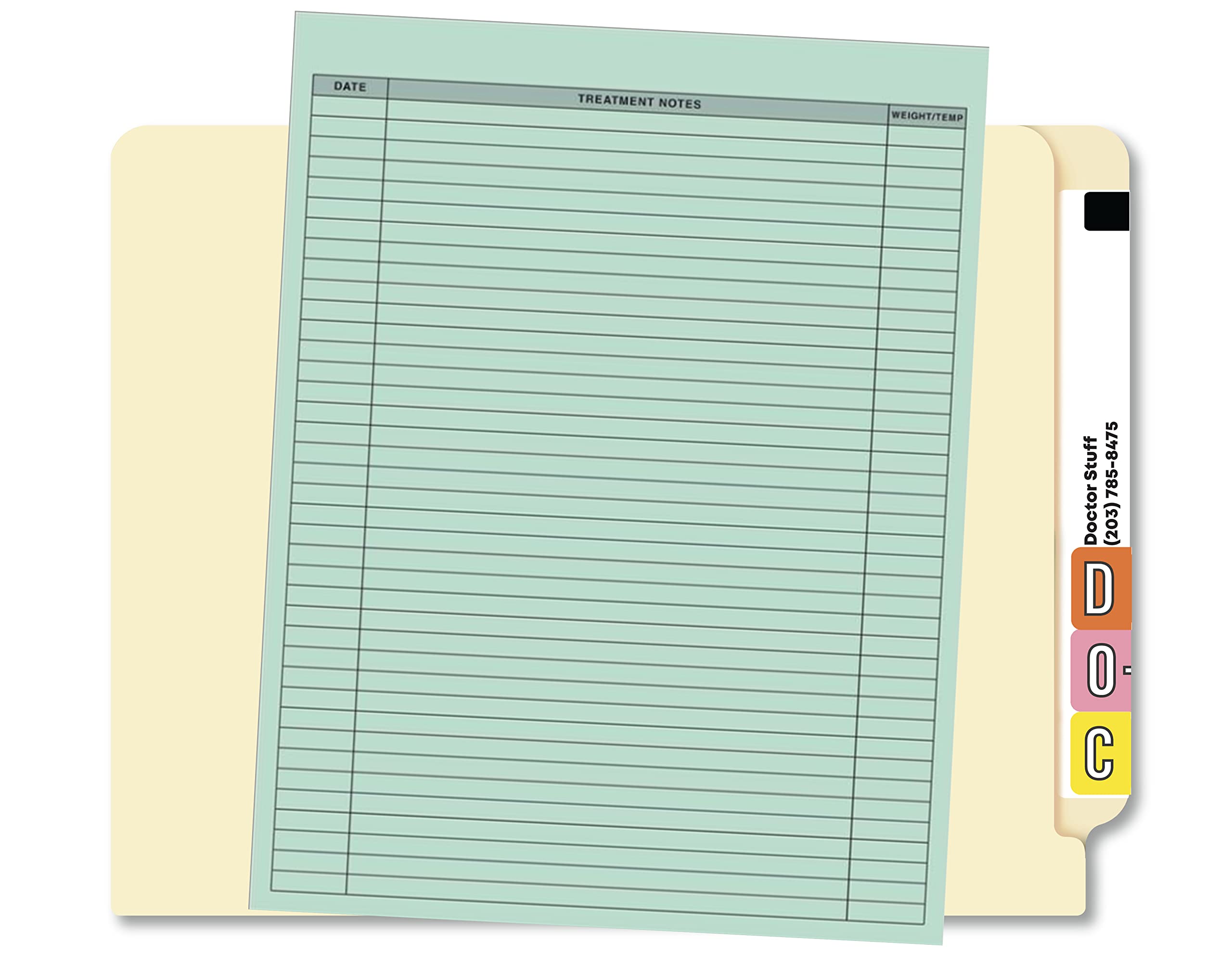 Premium 2-Sided Feline Veterinary Medical Record Forms - 250 Heavy Paper Sheets for Cat Vaccination & Treatment Logs | Ideal for Vet Clinics, Animal Hospitals & Shelters | Perfect for Tracking Cat Health History & Medical Care