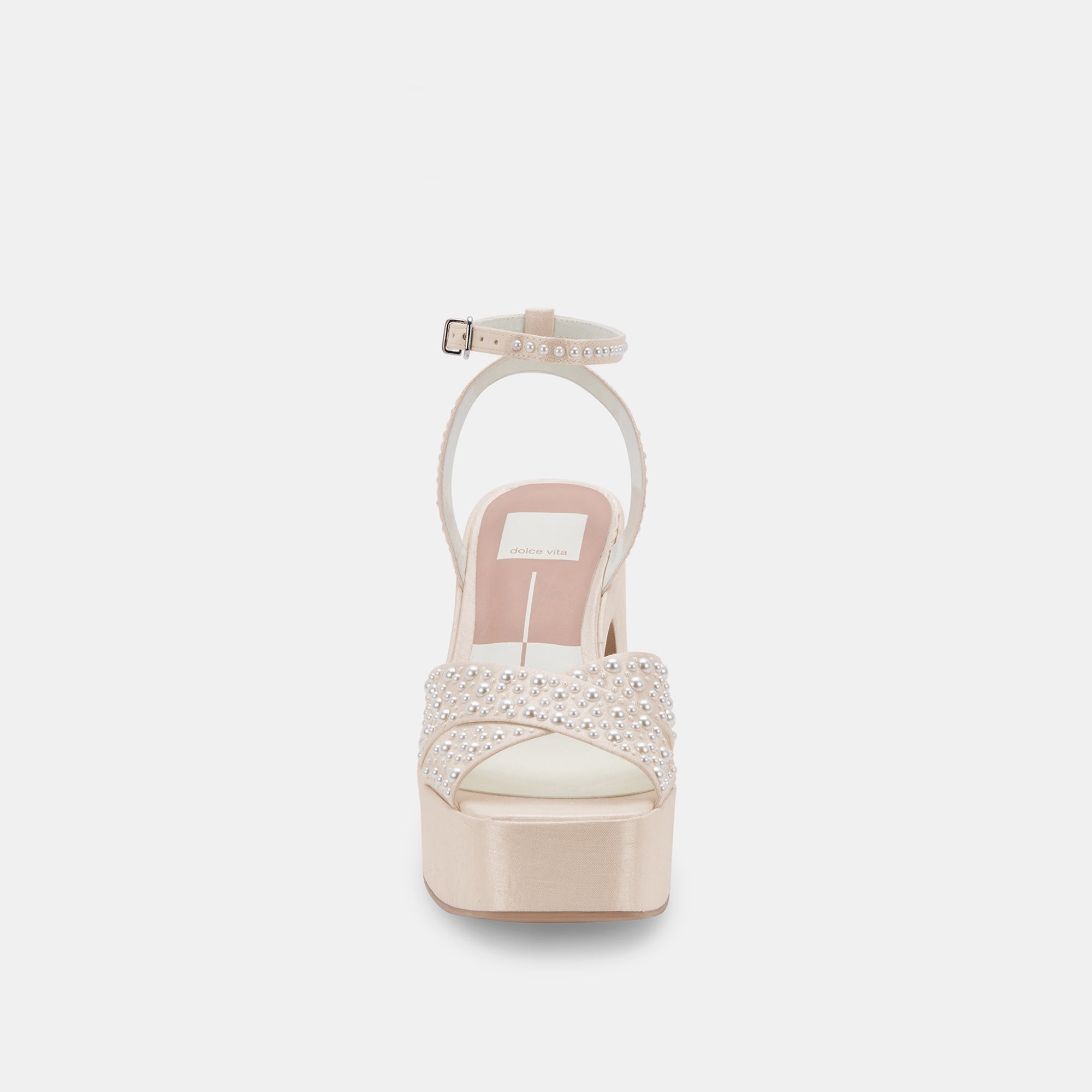 WESSI Pearl Heels - Elegant Vanilla Pearl Embellished Women's High Heels for Parties, Weddings & Special Occasions