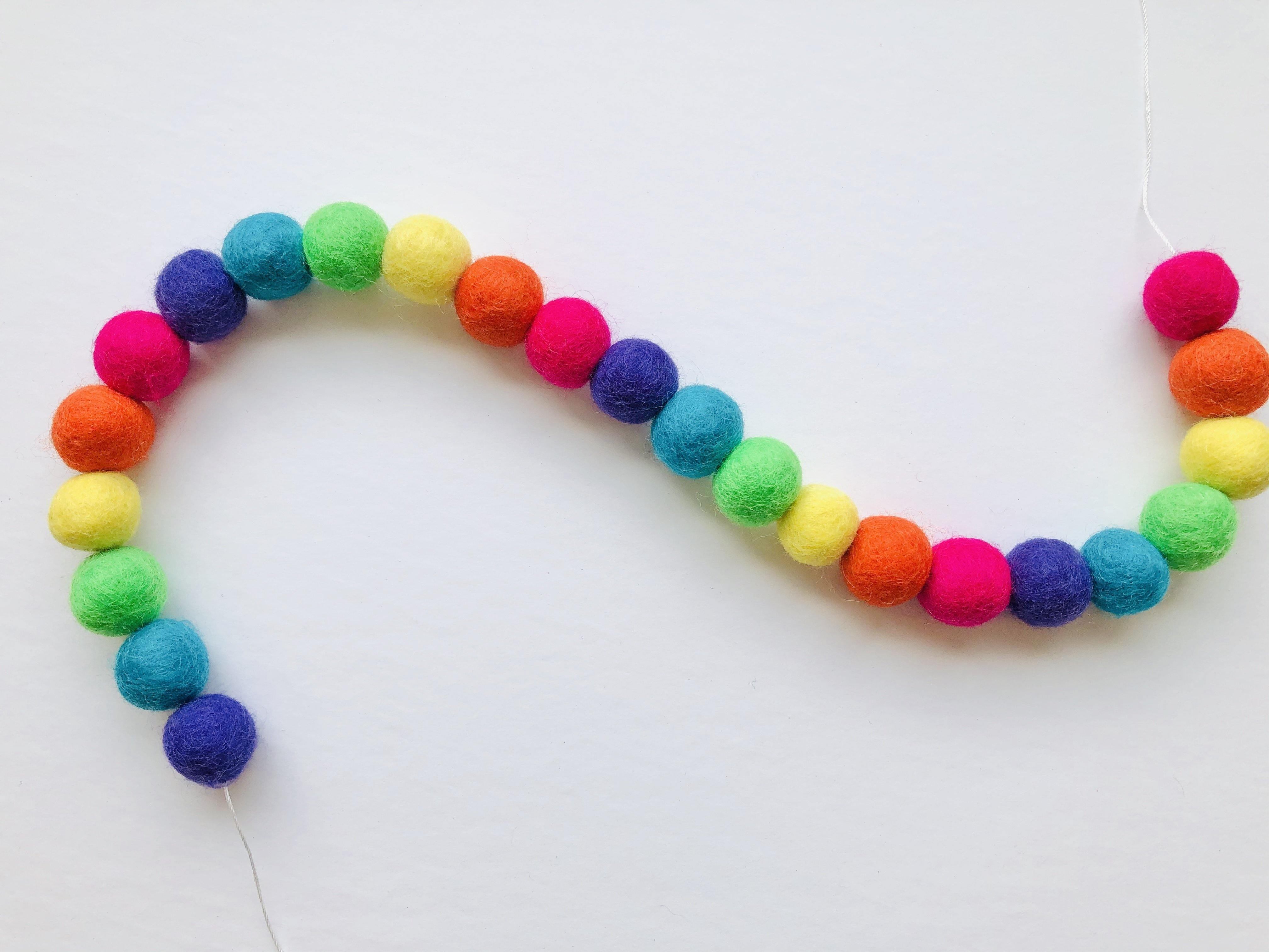 Neon Rainbow Garland - Colorful Party Decorations for Birthday, Wedding & Baby Shower Backdrop