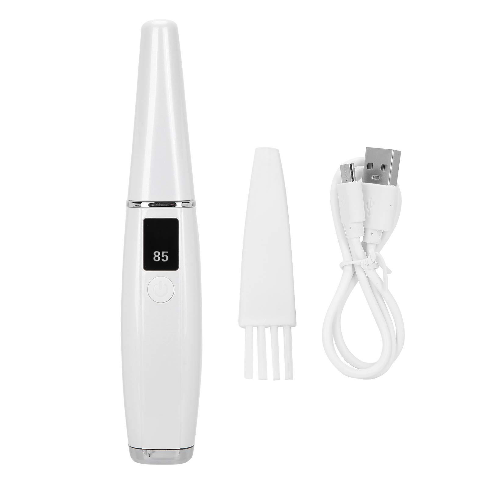 EXCLUZO Mini Electric Heated Eyelash Curler - Portable USB Rechargeable Lash Curling Tool for Home & Travel (White) - Perfect for Daily Makeup & Professional Salon Use