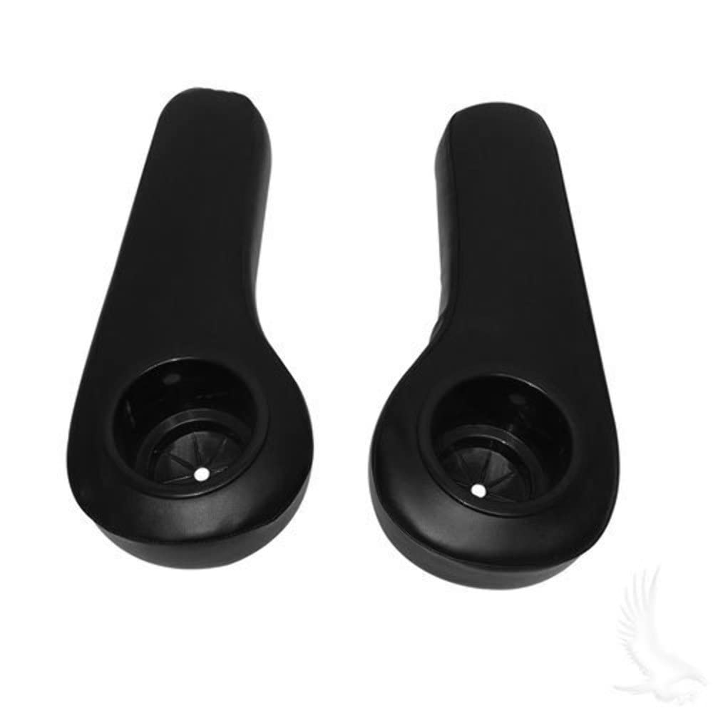 Revenge Golf Cart Rear Seat Kit - Black Arm Rest with Cup Holder for Outdoor Fun