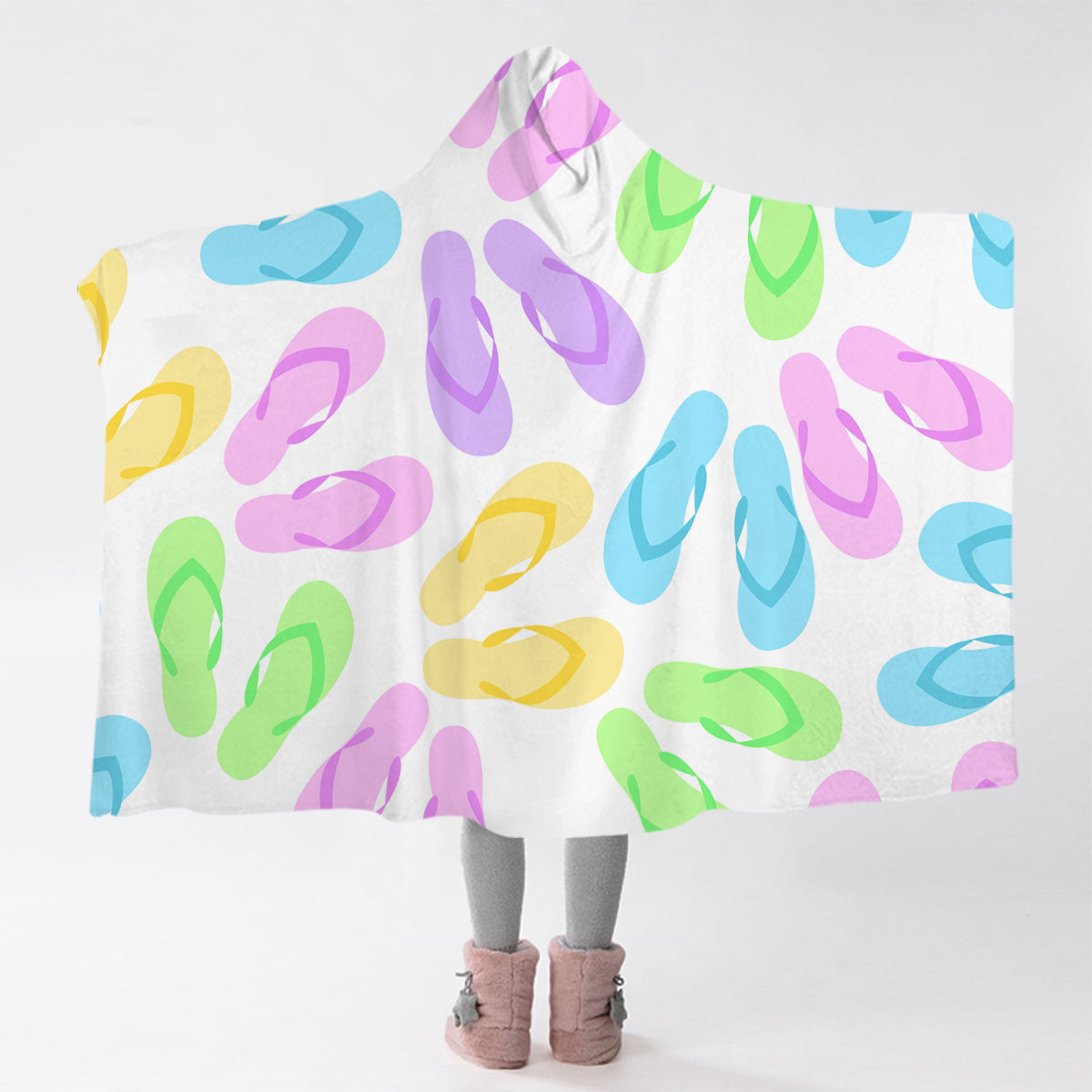 Cozy Hooded Blanket with Pockets - Soft Fleece Wearable Blanket for Adults & Kids - Perfect for Lounging, Watching TV, and Camping